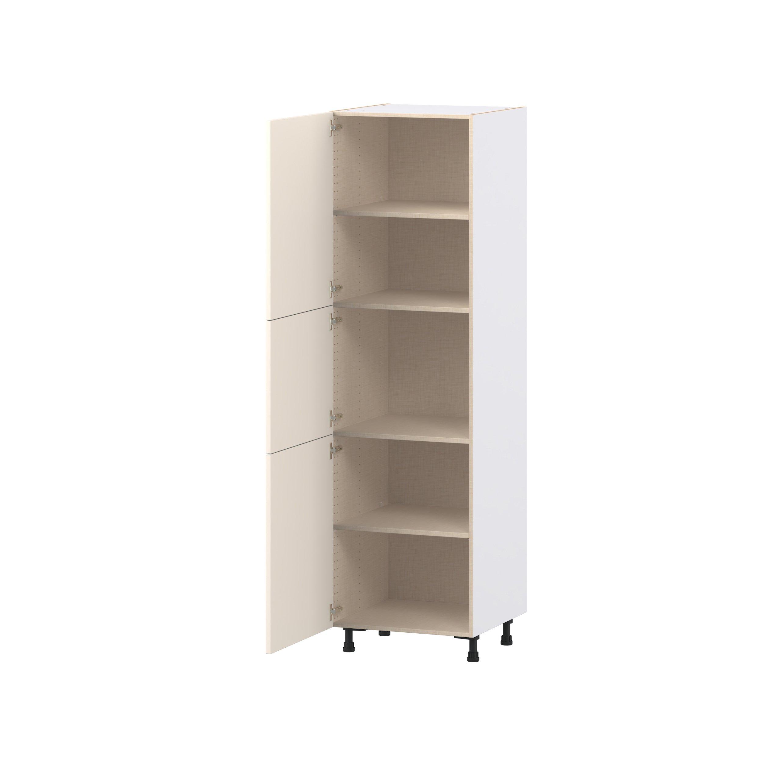 Linden 24 in. Painted Washed Linen Door Pantry Cabinet
