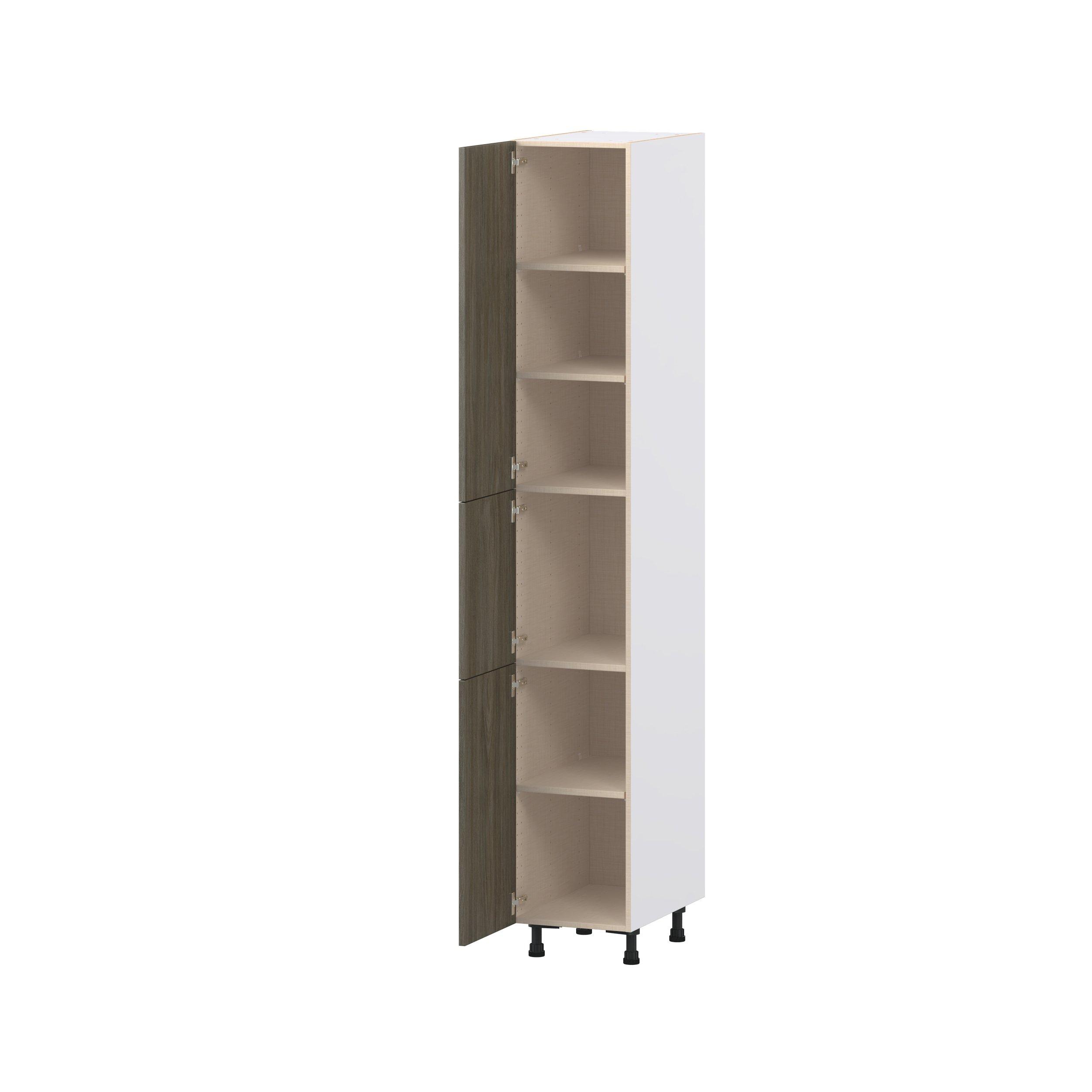 Glenwood 15 in. Burnt Walnut Door Pantry Cabinet