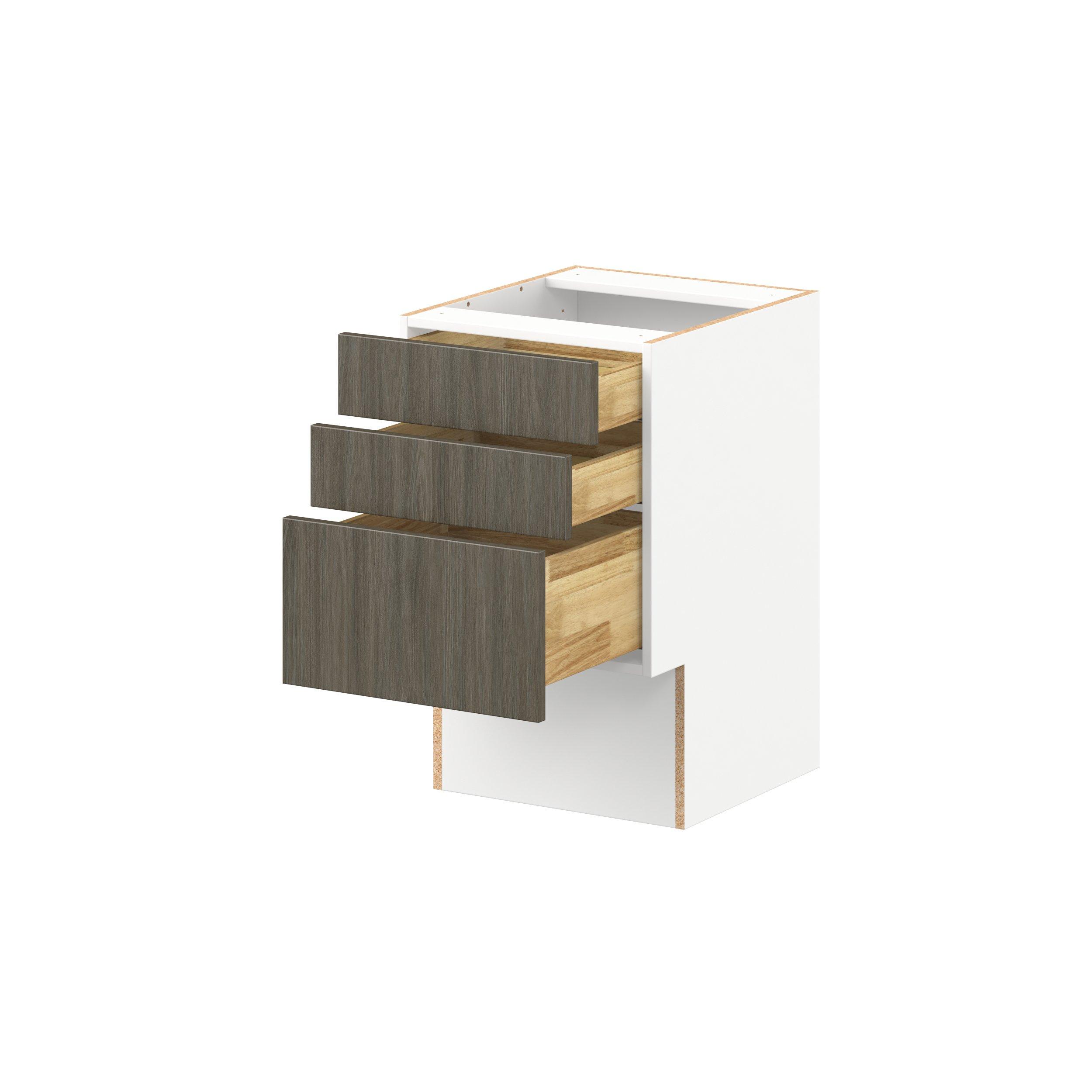 Glenwood 18 in. Burnt Walnut Vanity Drawer Base Cabinet - ADA