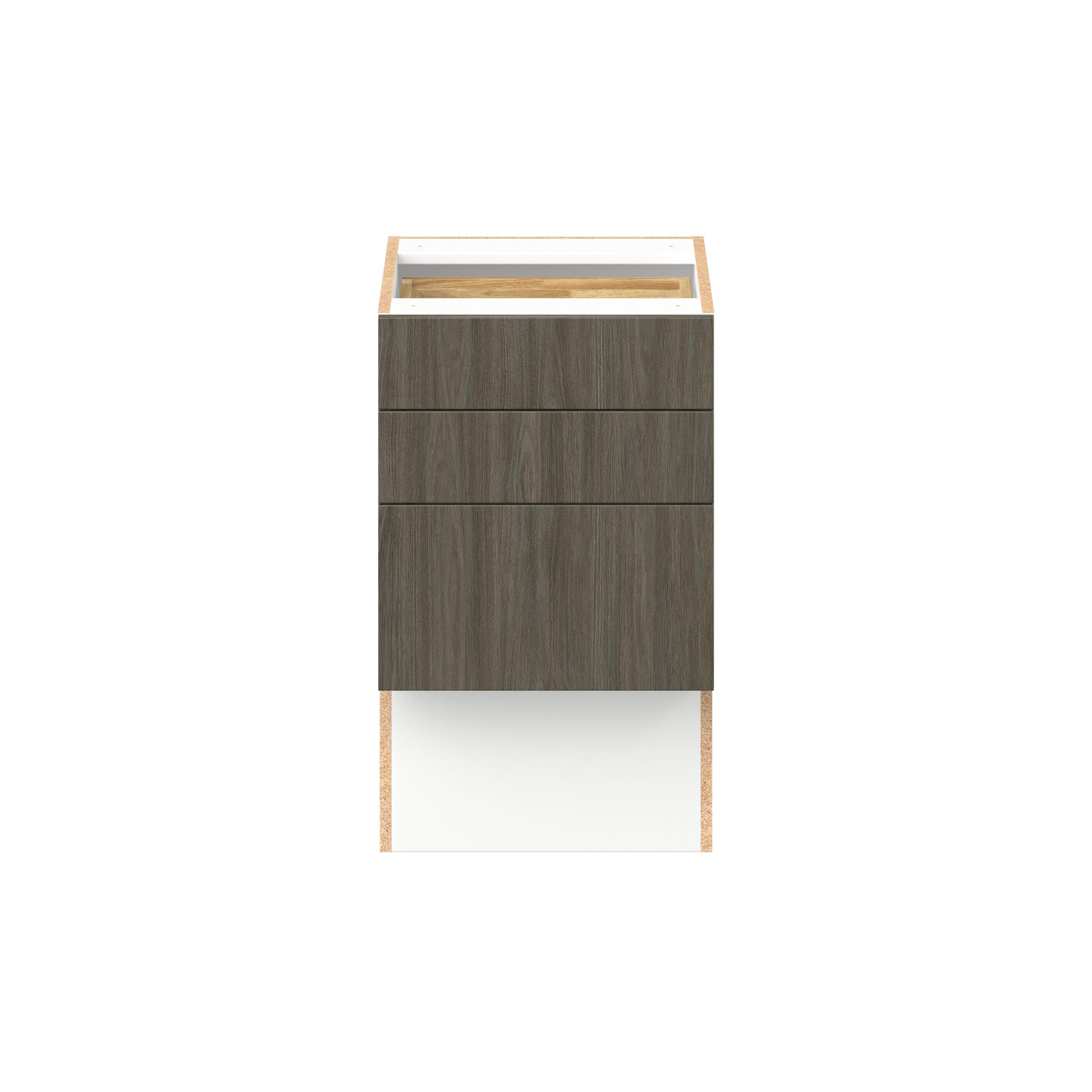 Glenwood 18 in. Burnt Walnut Vanity Drawer Base Cabinet - ADA