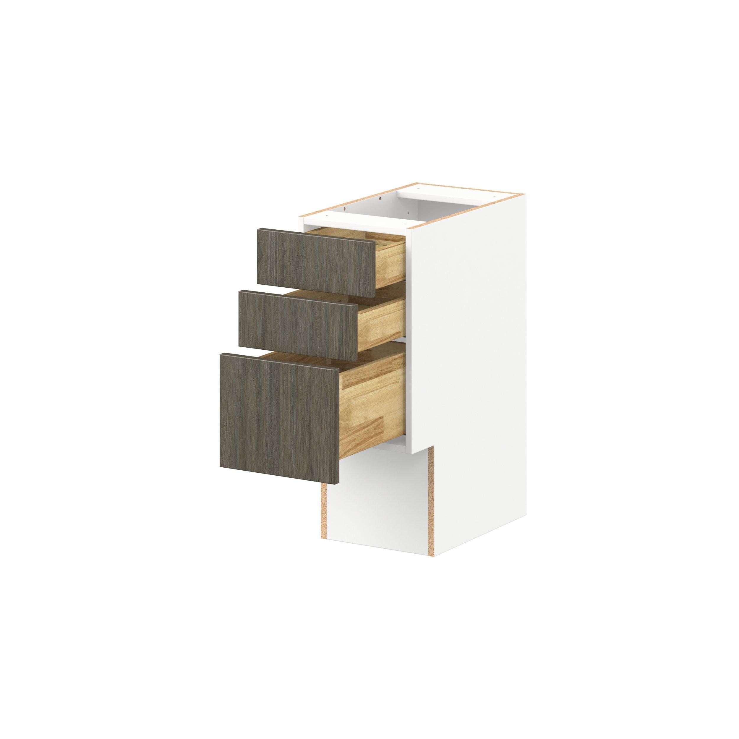 Glenwood 12 in. Burnt Walnut Vanity Drawer Base Cabinet - ADA