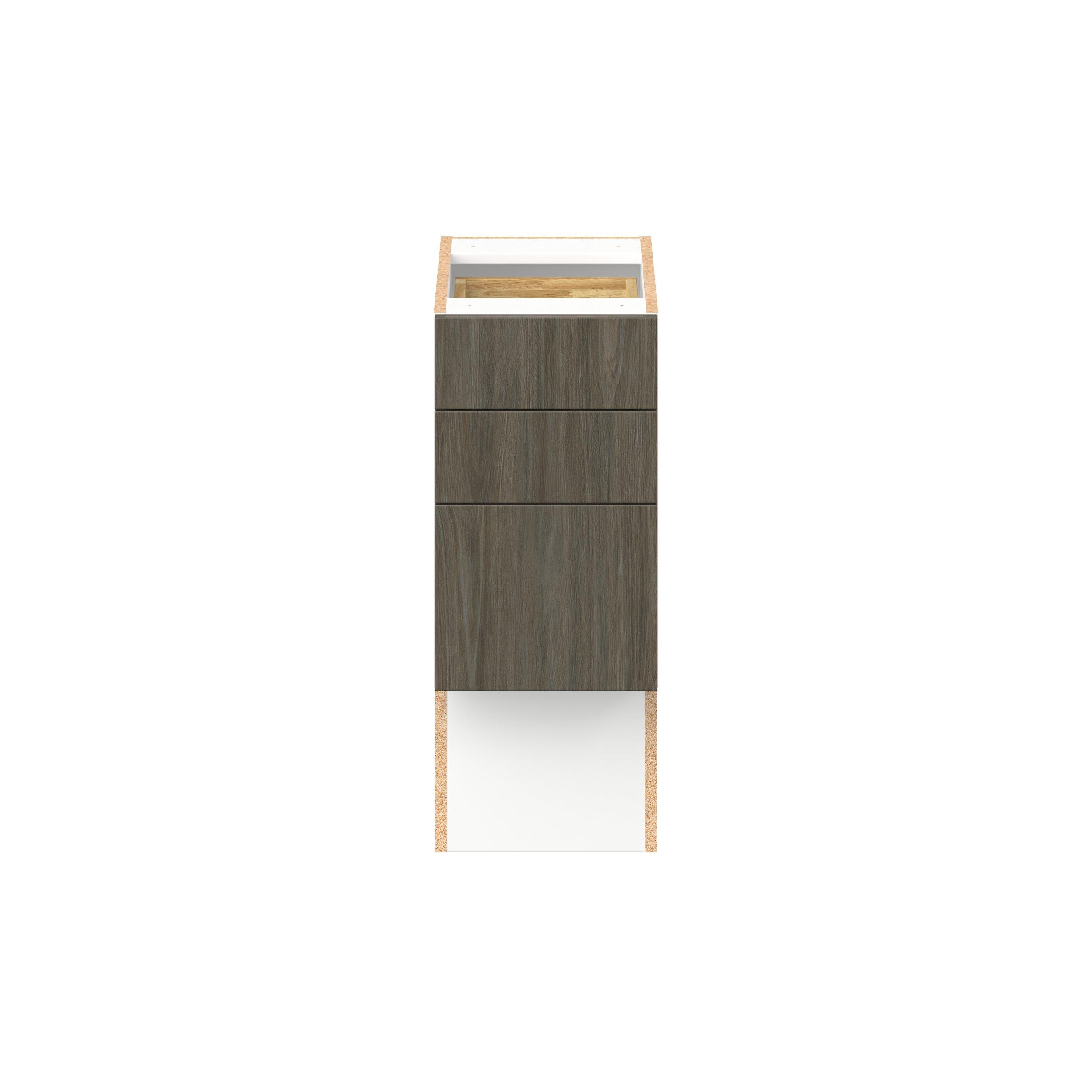 Glenwood 12 in. Burnt Walnut Vanity Drawer Base Cabinet - ADA