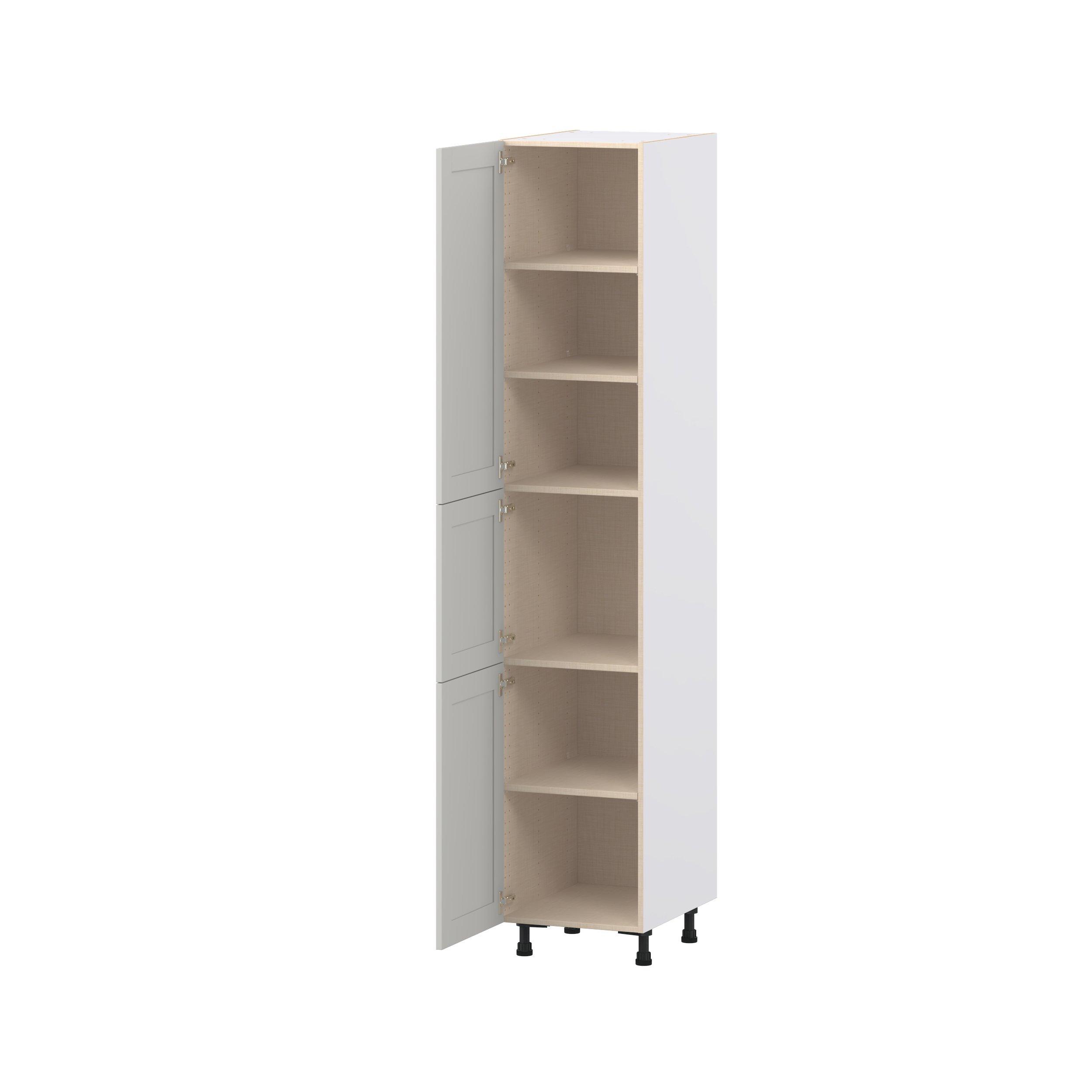 Summerhill 18 in. Light Gray Door Pantry Cabinet