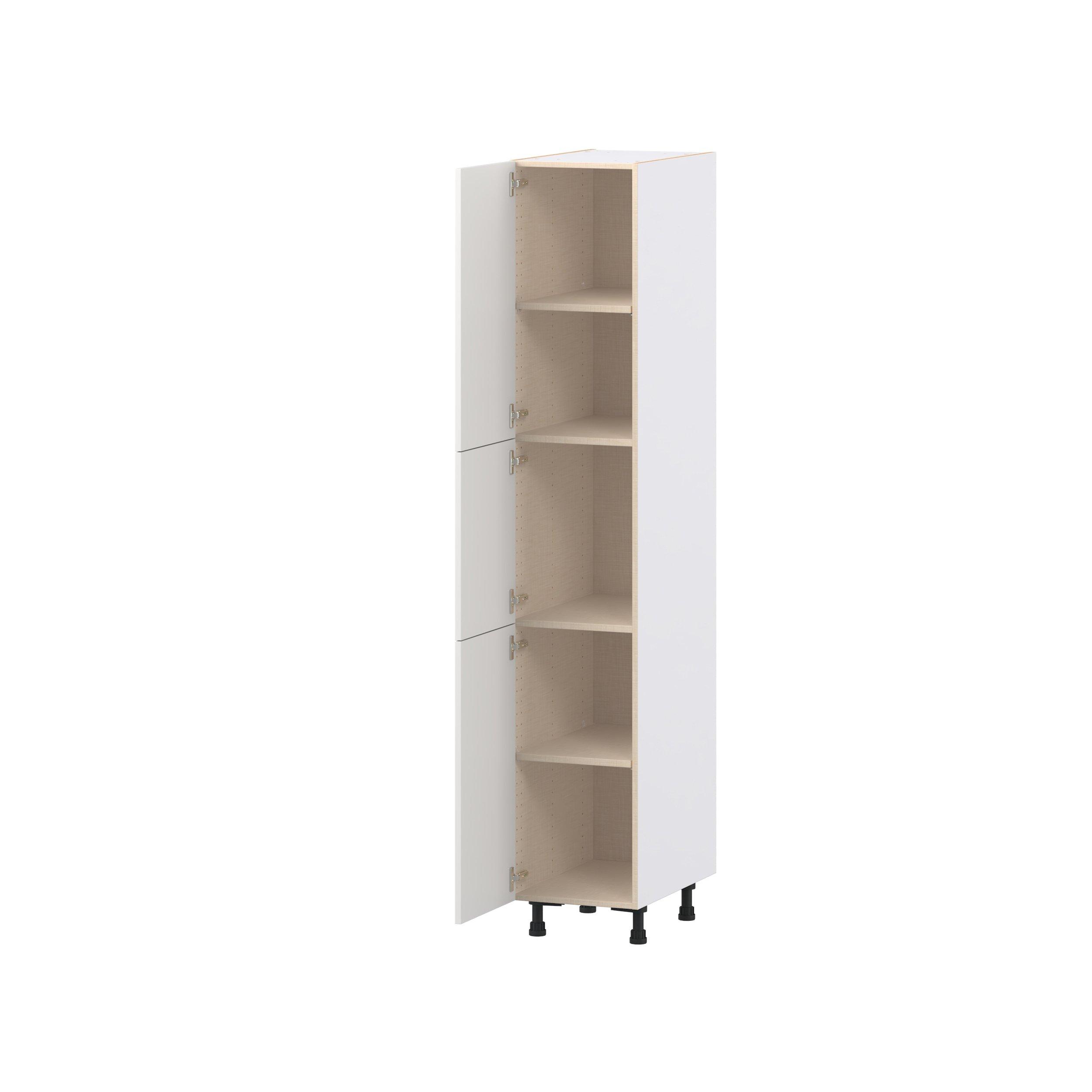Candler 15 in. Painted Warm White Door Pantry Cabinet