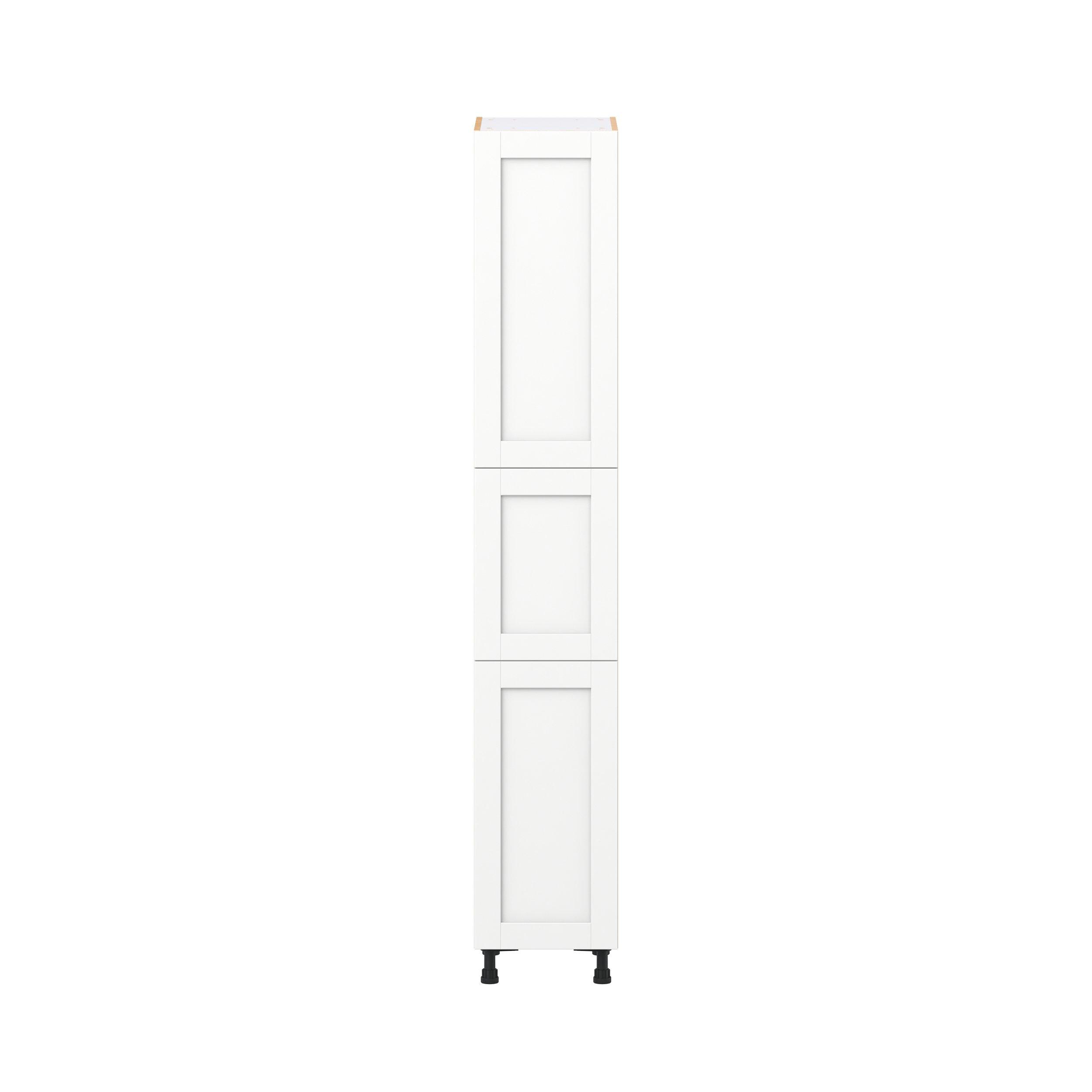 Summerhill 15 in. Bright White Pantry Cabinet with Inner Pull-Out Drawer
