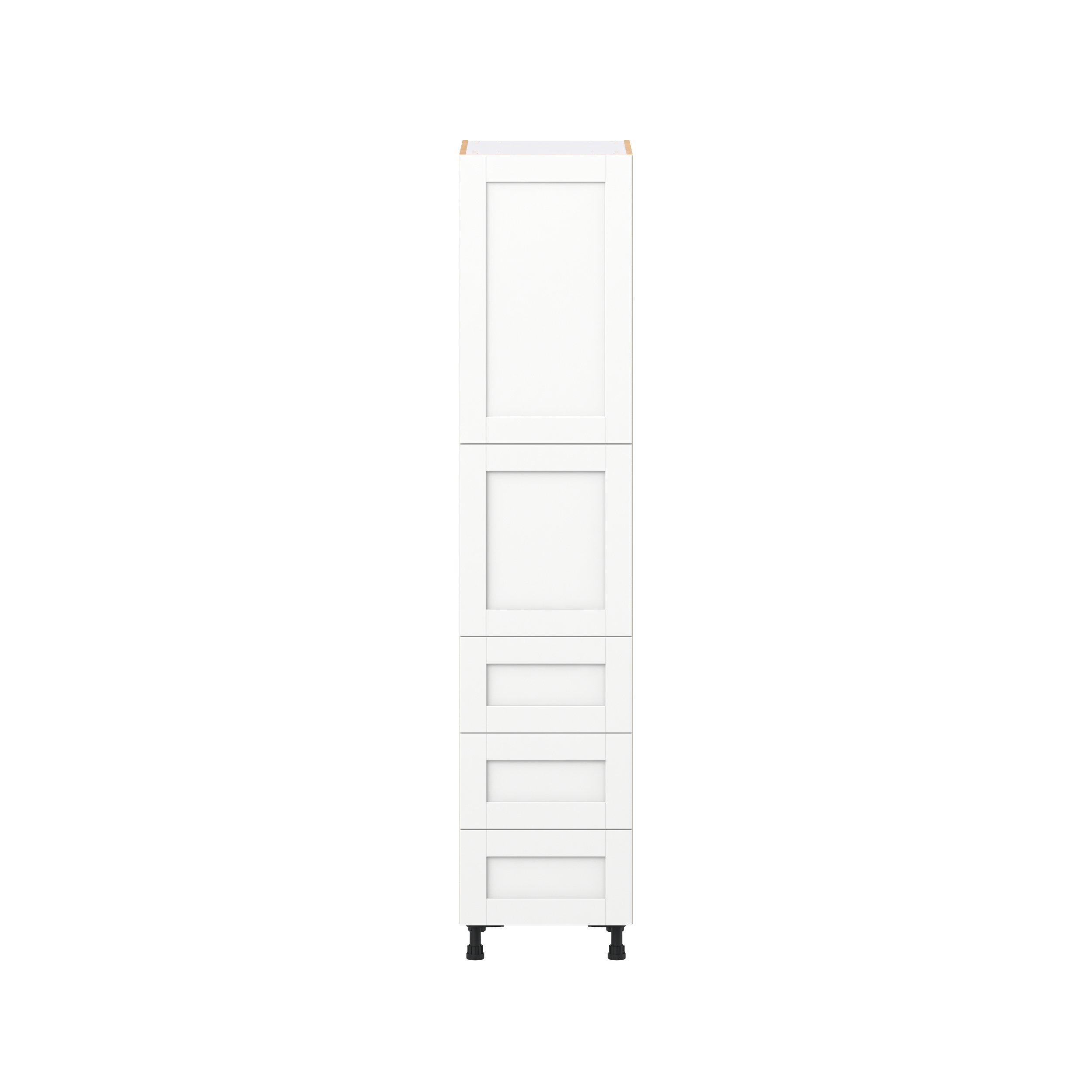 Summerhill 18 in. Bright White Door and Drawer Pantry Cabinet with Inner Pull-Out