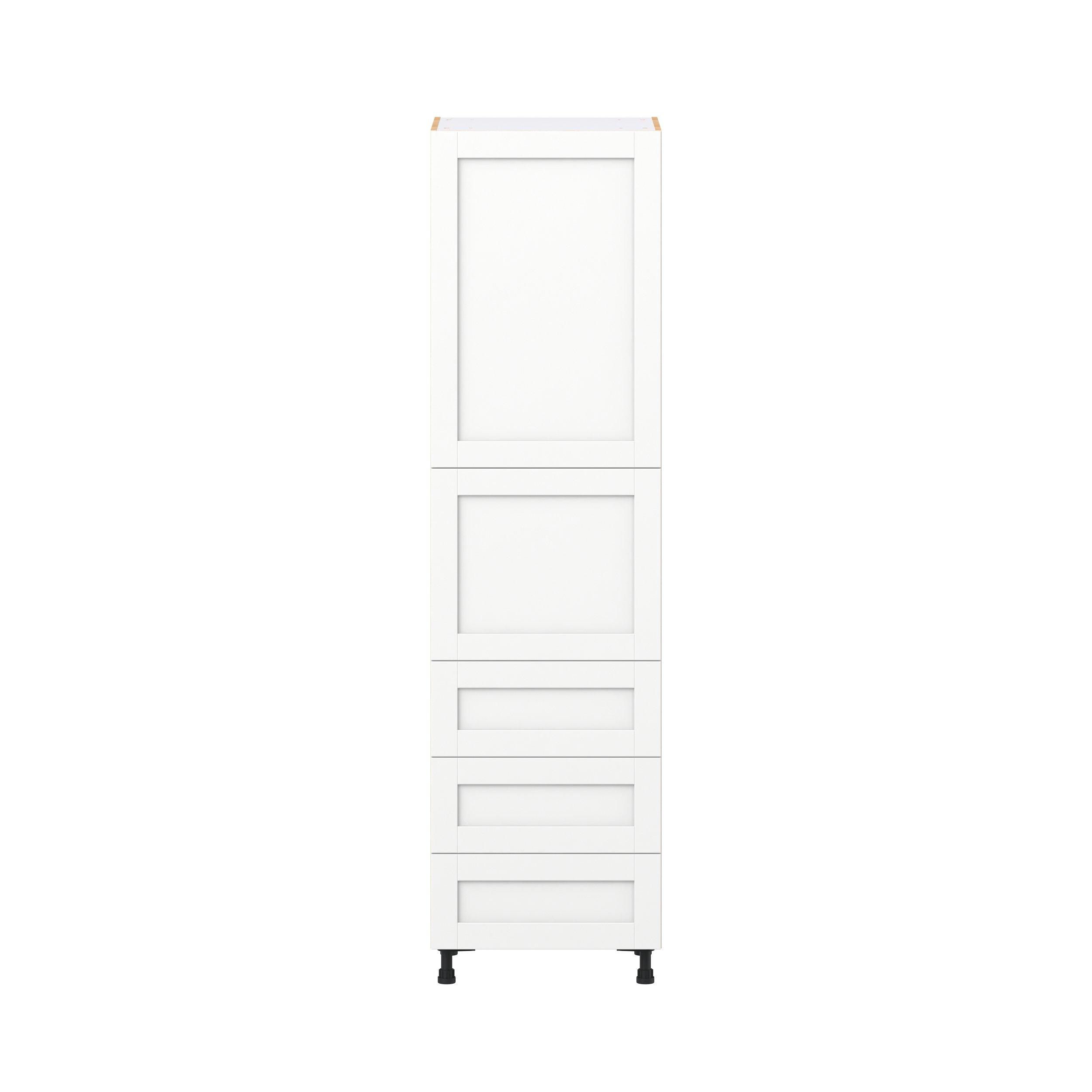 Summerhill 24 in. Bright White Door and Drawer Pantry Cabinet with Inner Pull-Out
