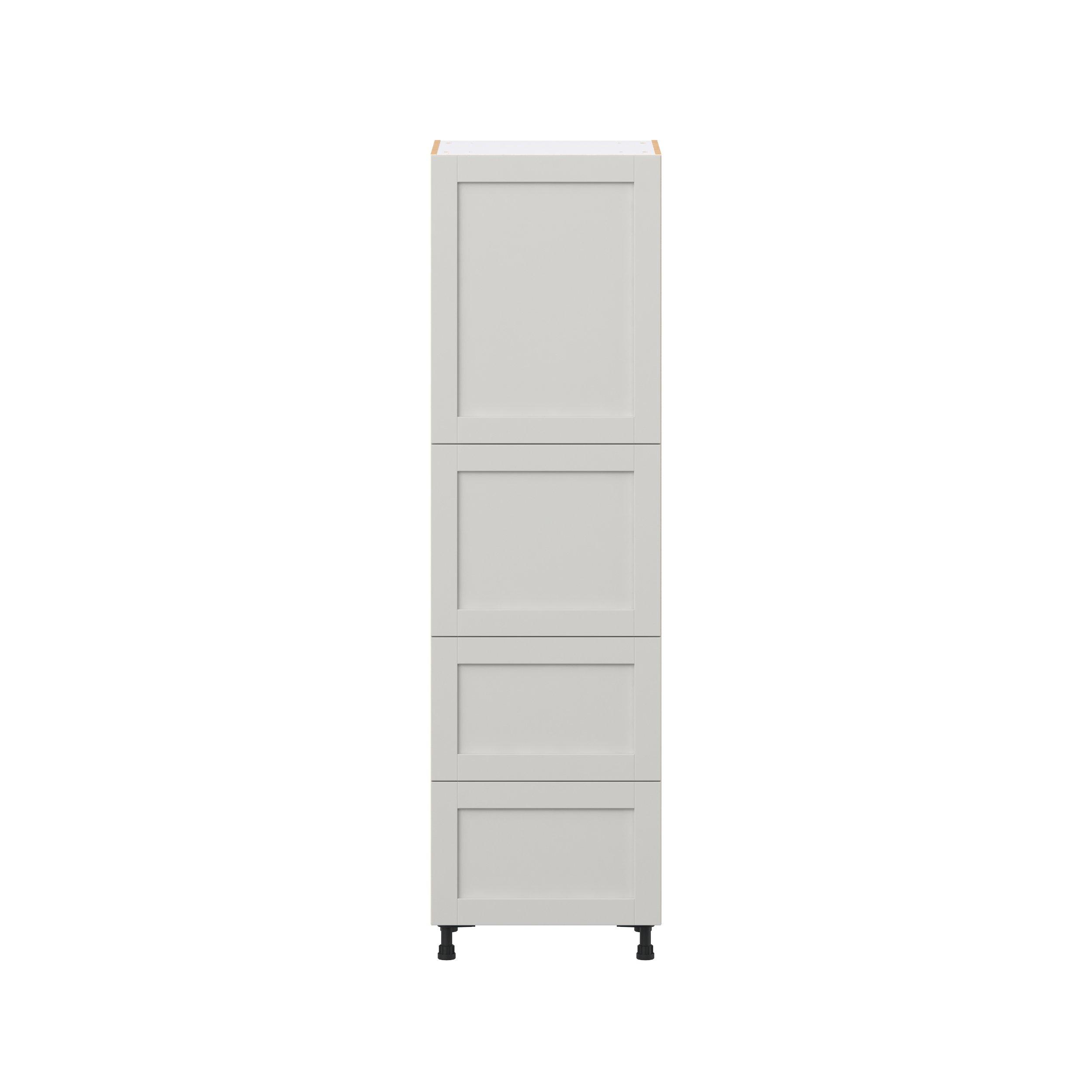 Summerhill 24 in. Light Gray Door and Drawer Pantry Cabinet with Inner Pull-Out