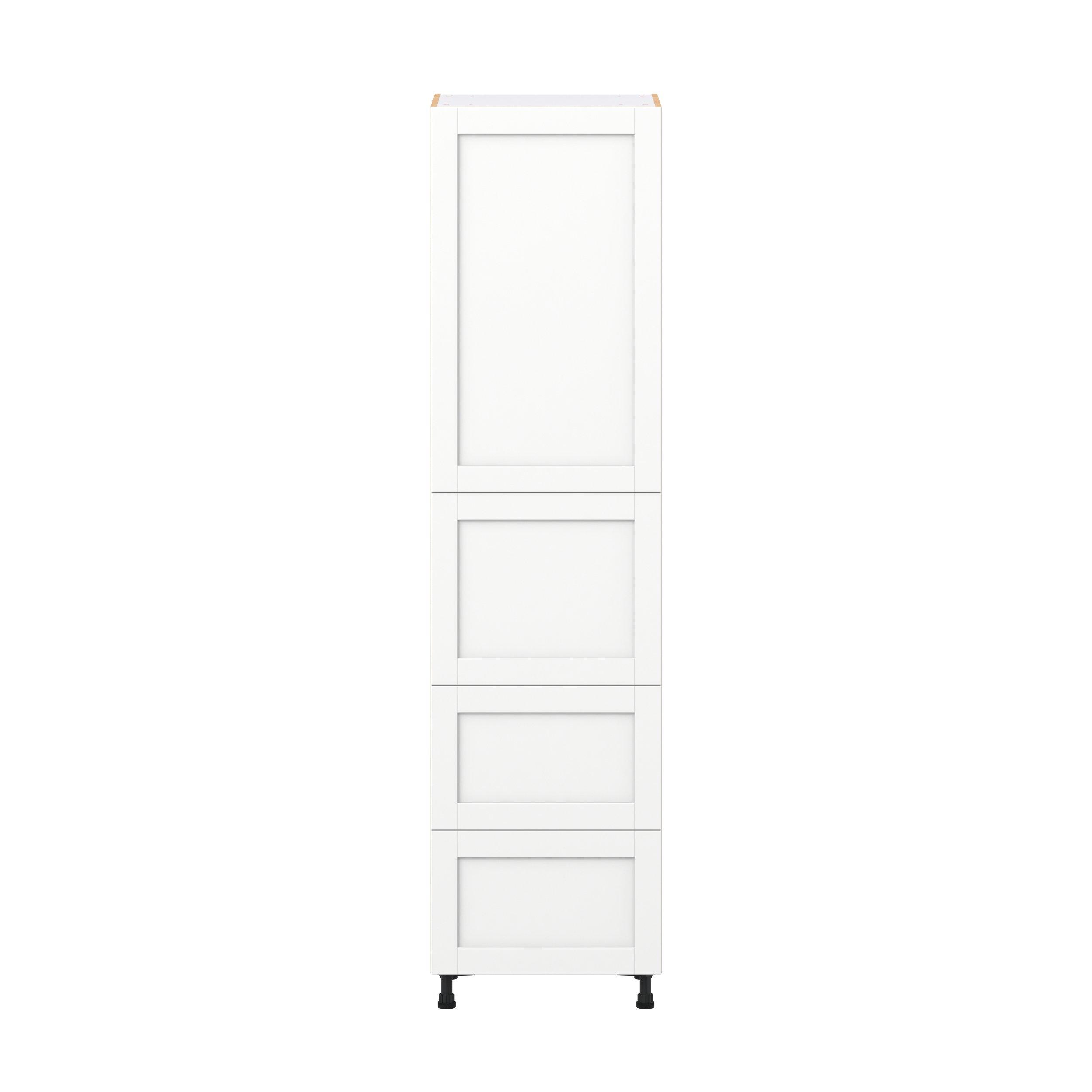 Summerhill 24 in. Bright White Door and Drawer Pantry Cabinet with Inner Pull-Out