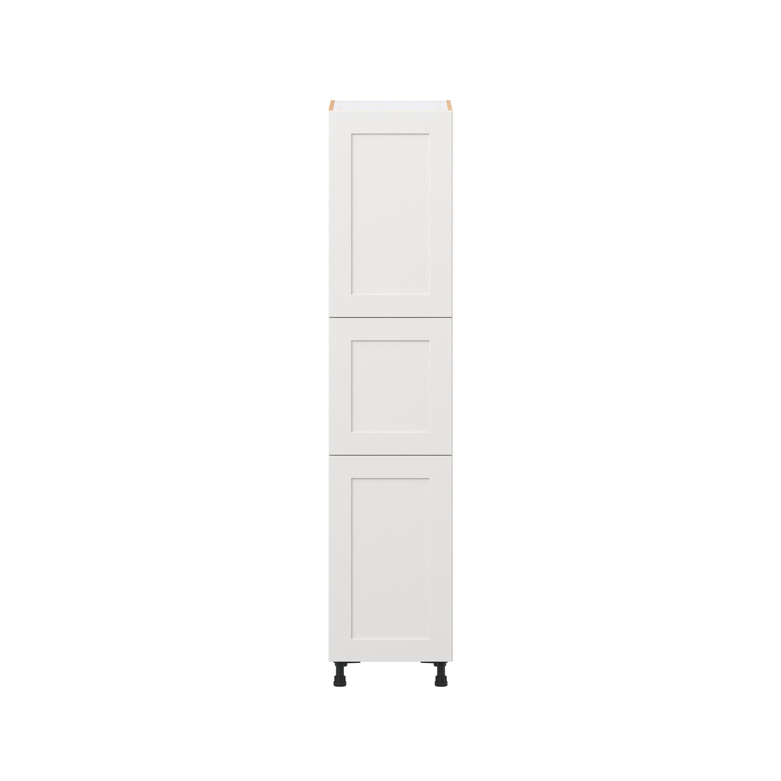 Candler 18 in. Painted Warm White Pantry Cabinet with Inner Pull-Out Drawer