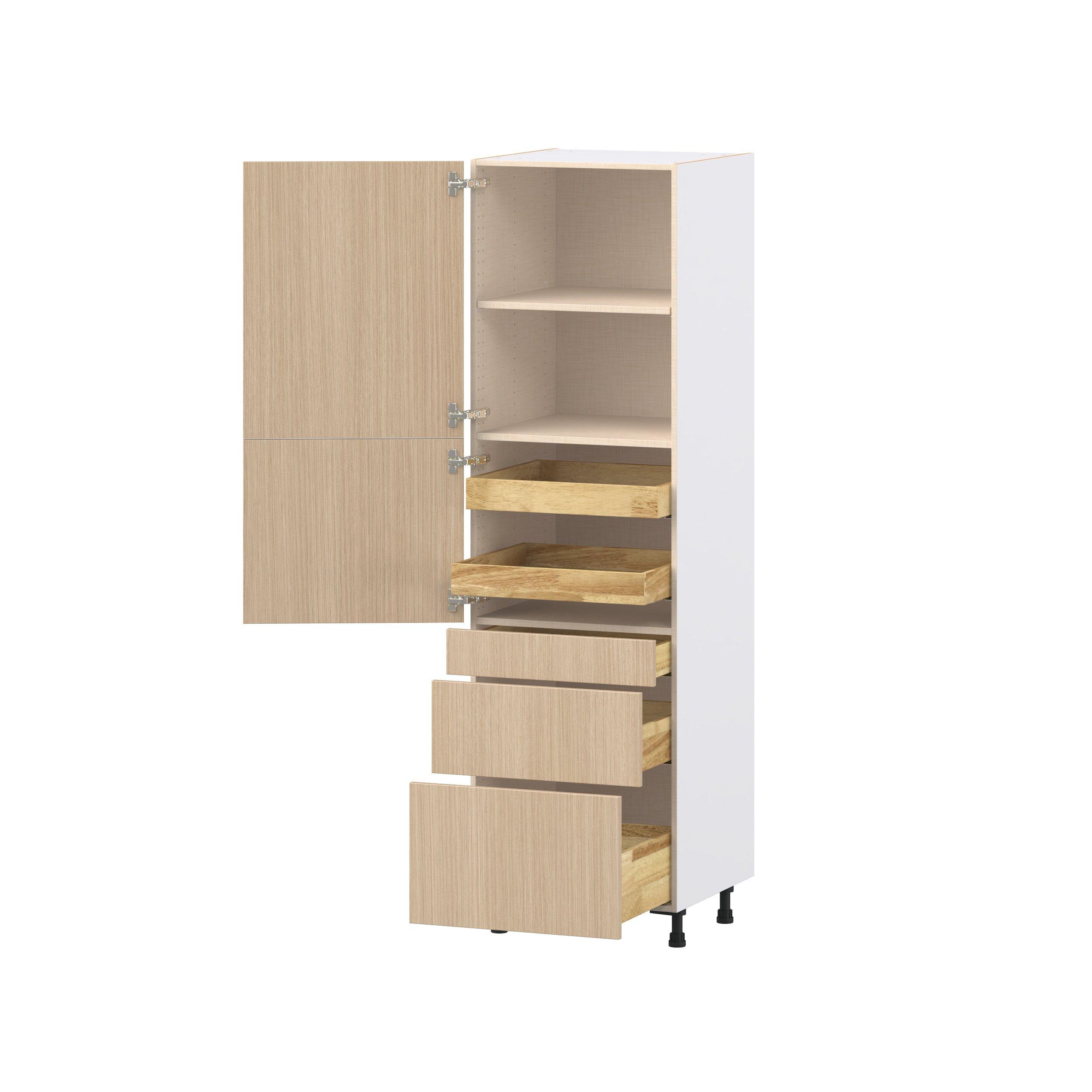 Glenwood 24 in. Mojavi Oak Door and Drawer Pantry Cabinet with Inner Pull-Out