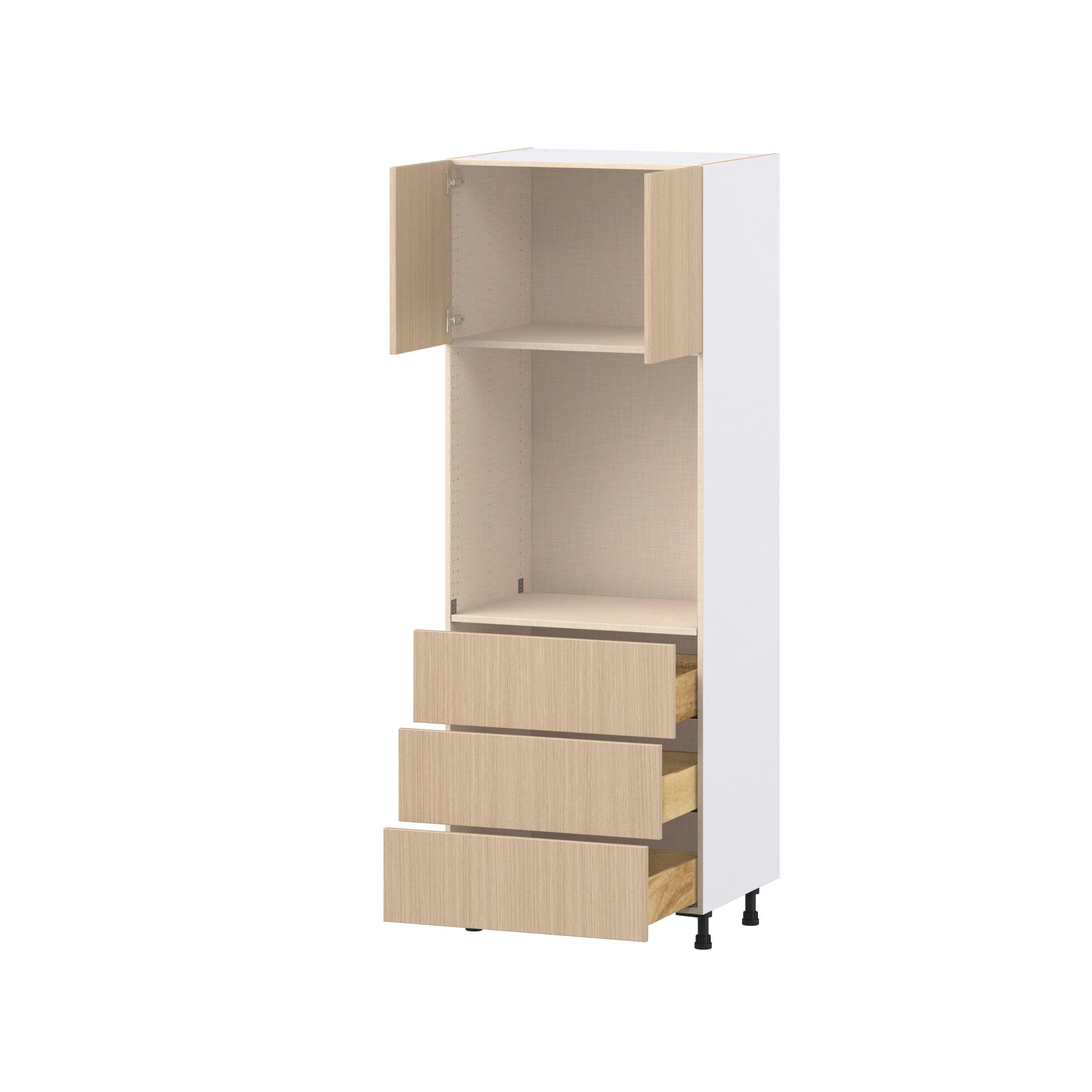 Glenwood 30 in. Mojavi Oak Door and Drawer Single Oven Pantry Cabinet