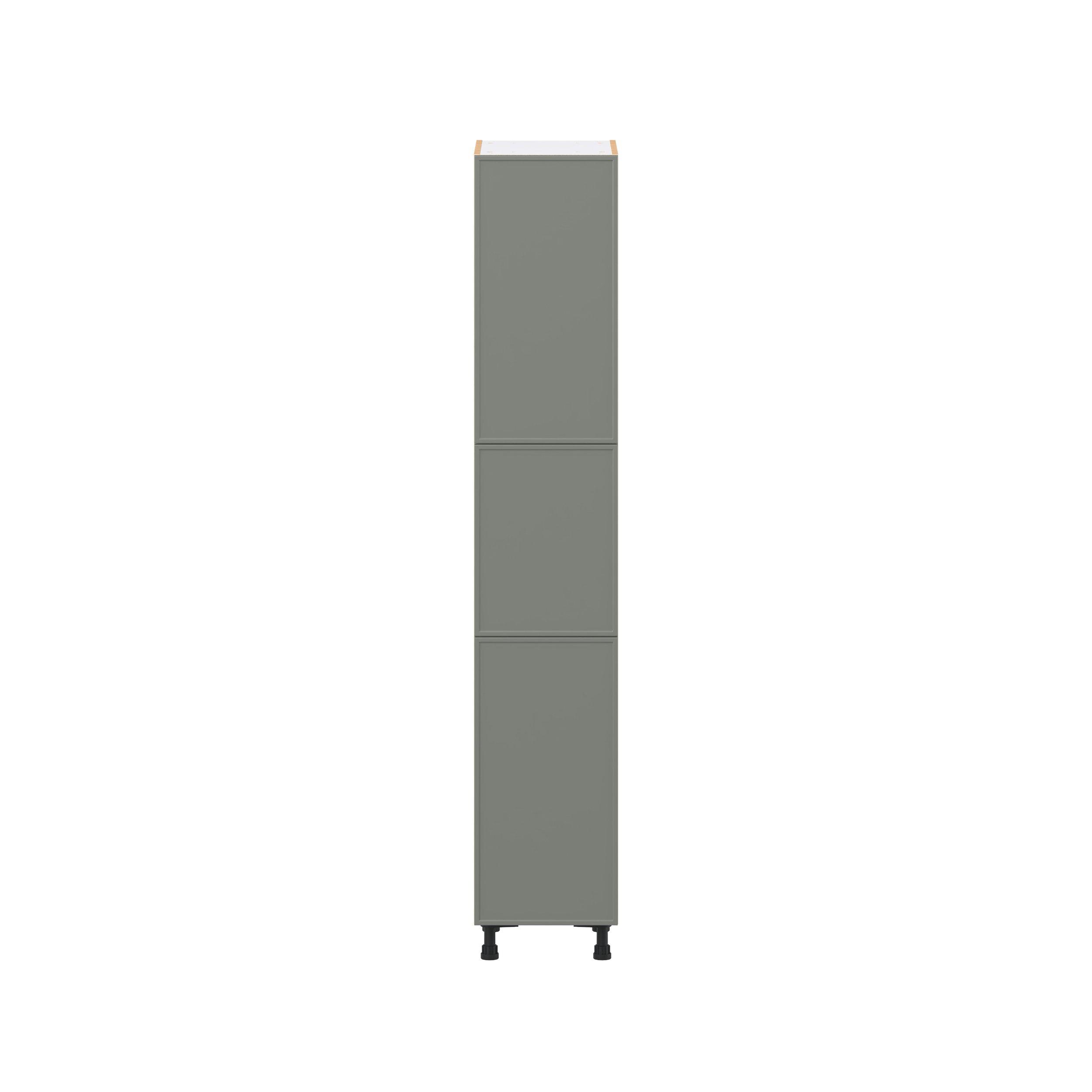 Linden 15 in. Painted Moss Green Door Pantry Cabinet