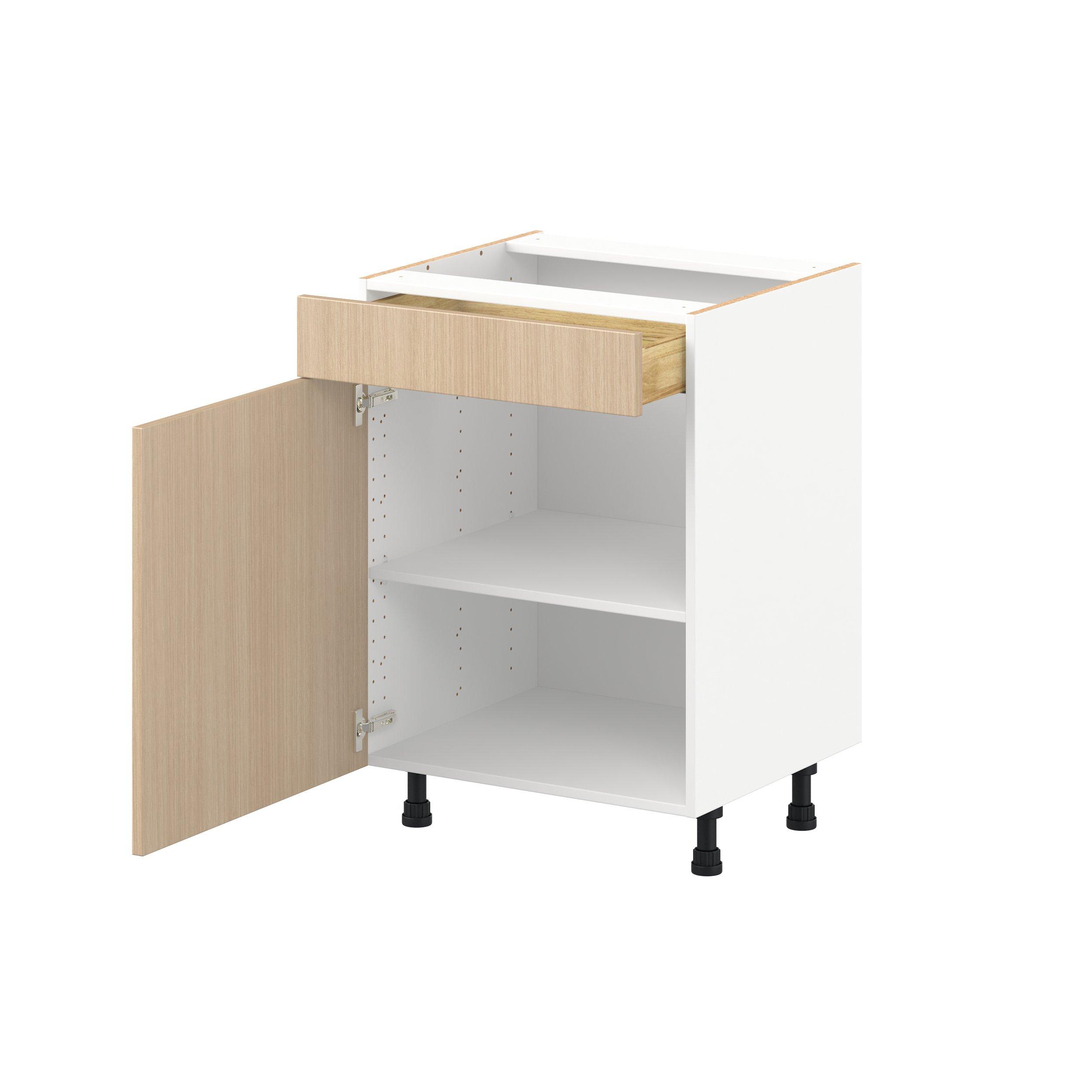 Glenwood 24 in. Mojavi Oak Vanity Door and Drawer Base Cabinet - ADA