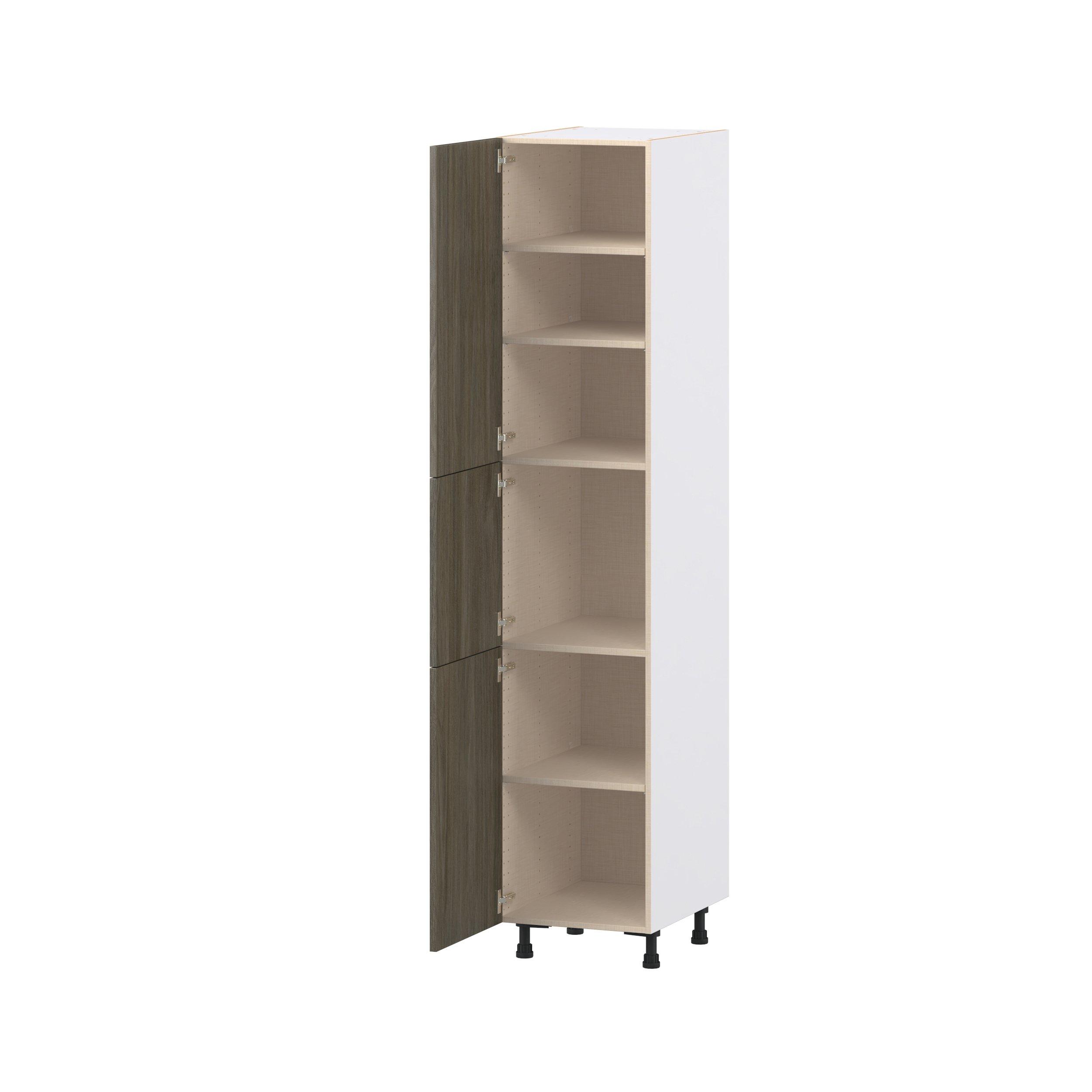 Glenwood 18 in. Burnt Walnut Door Pantry Cabinet
