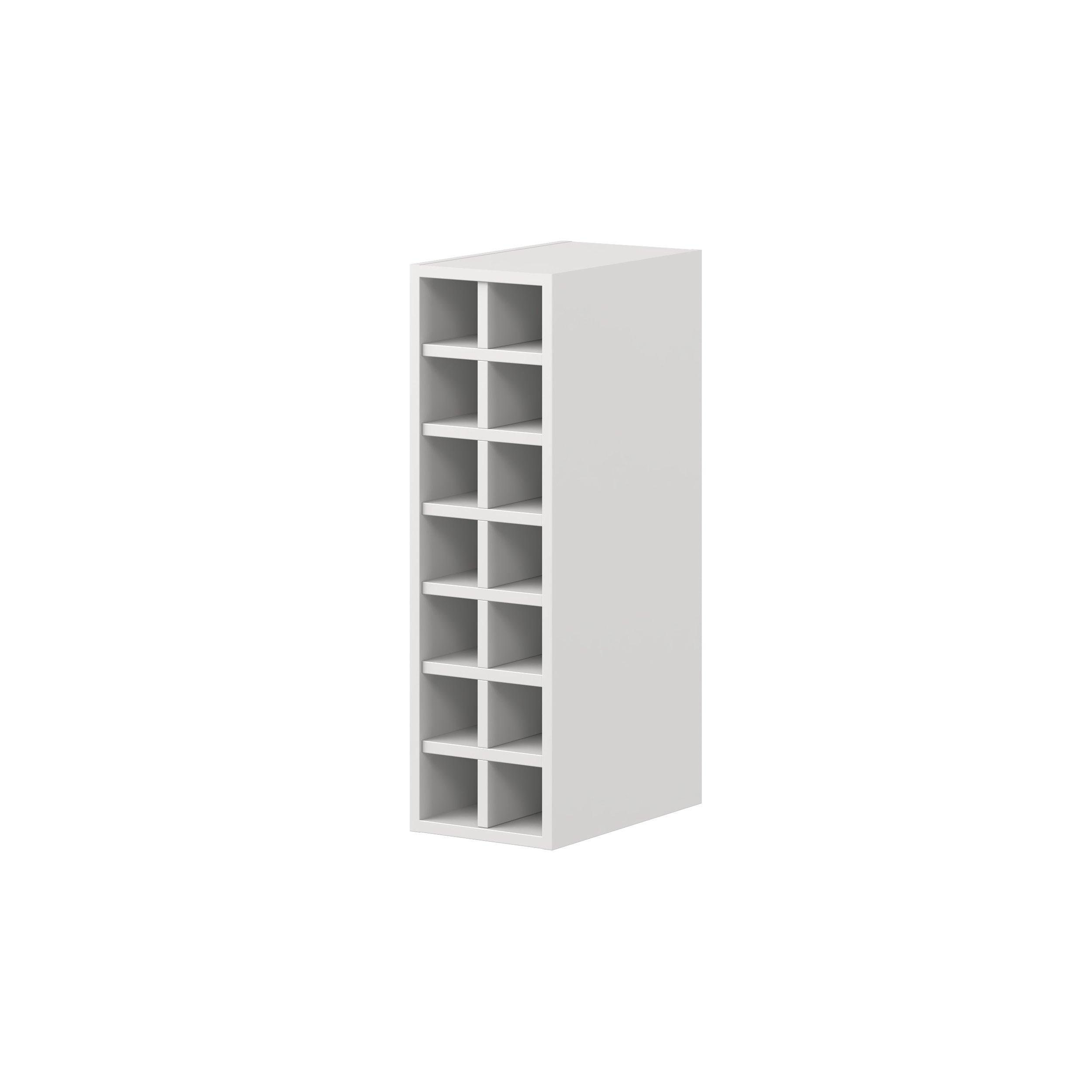 Candler 9 in. Painted Warm White Wine Wall Cabinet