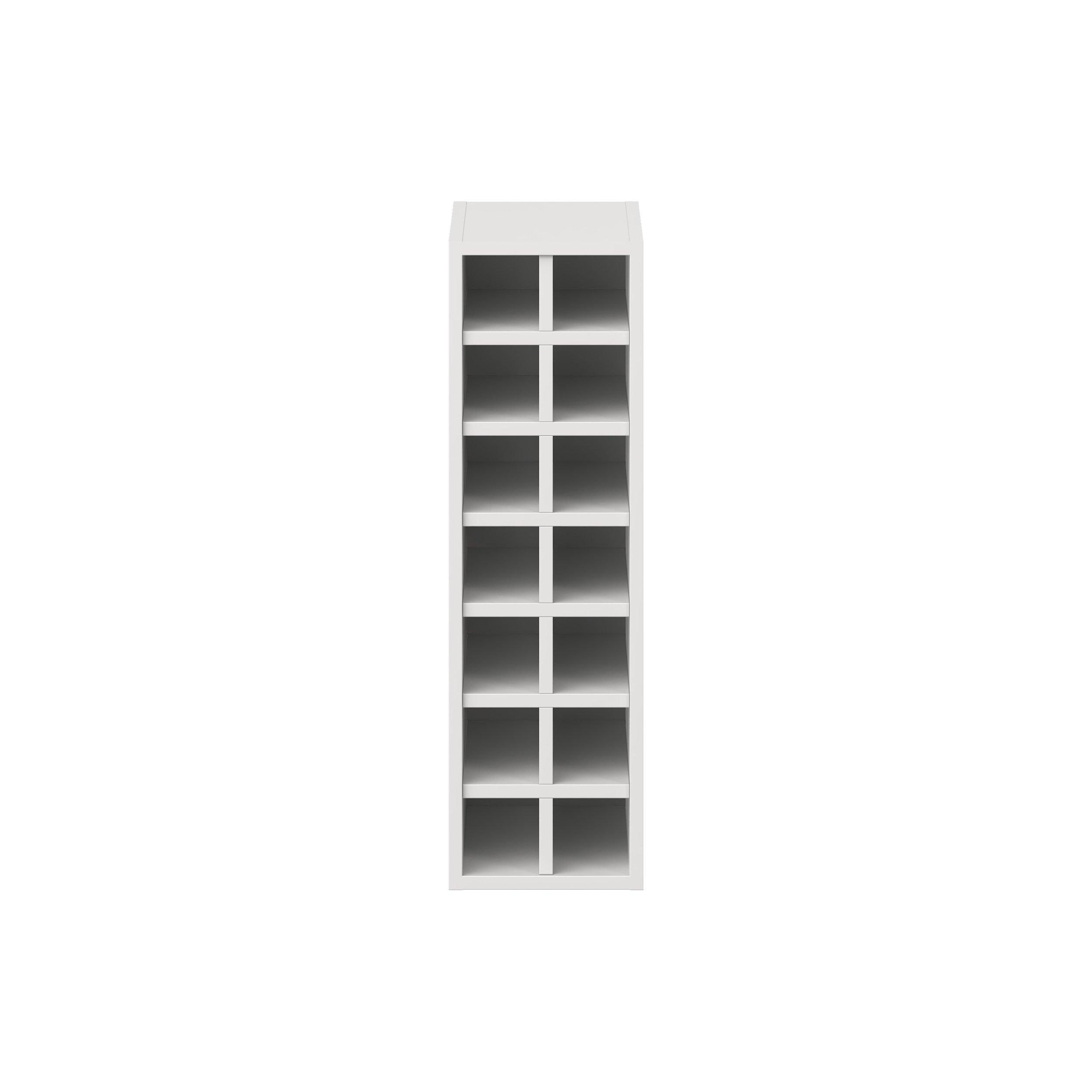 Candler 9 in. Painted Warm White Wine Wall Cabinet