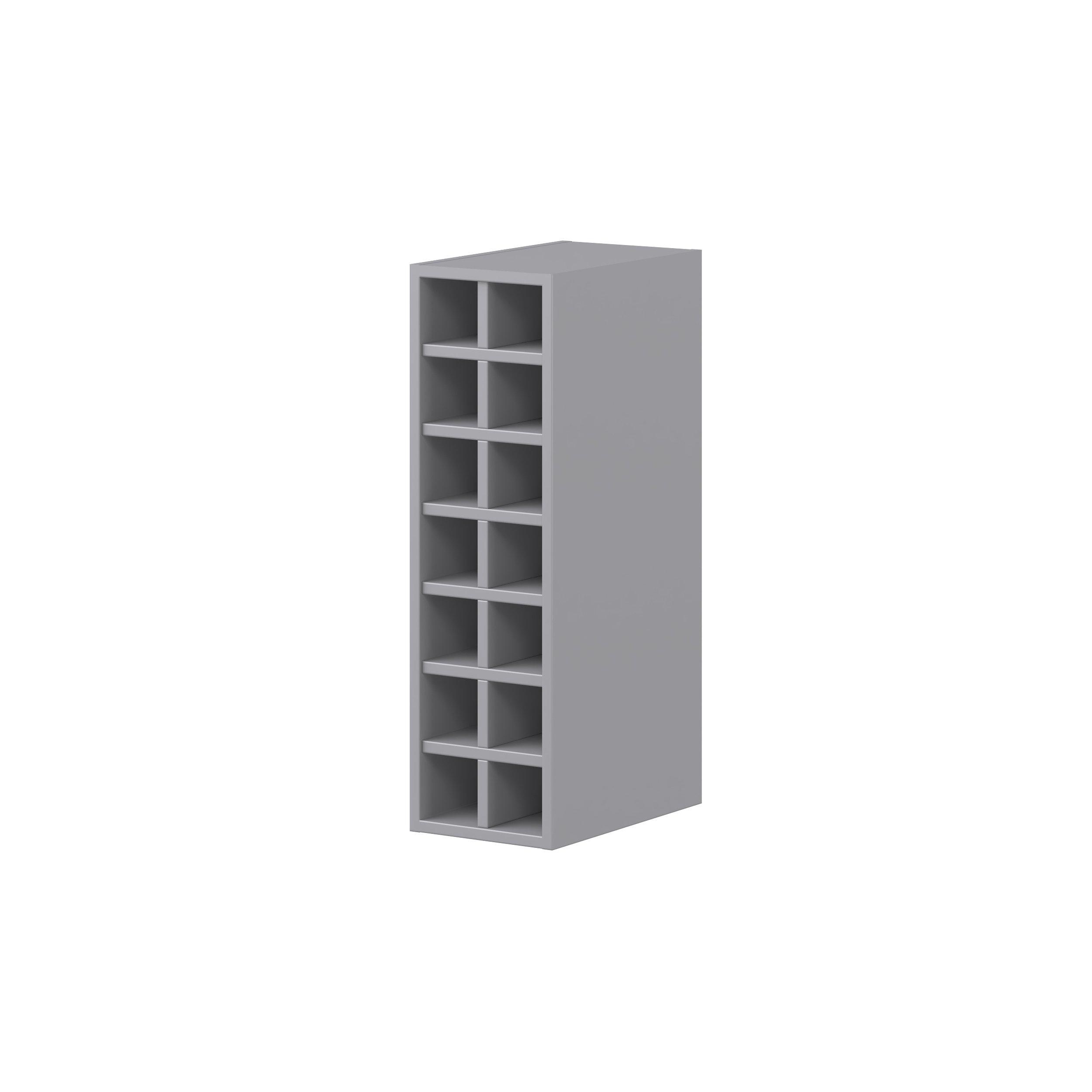 Candler 9 in. Painted Slate Gray Wine Wall Cabinet
