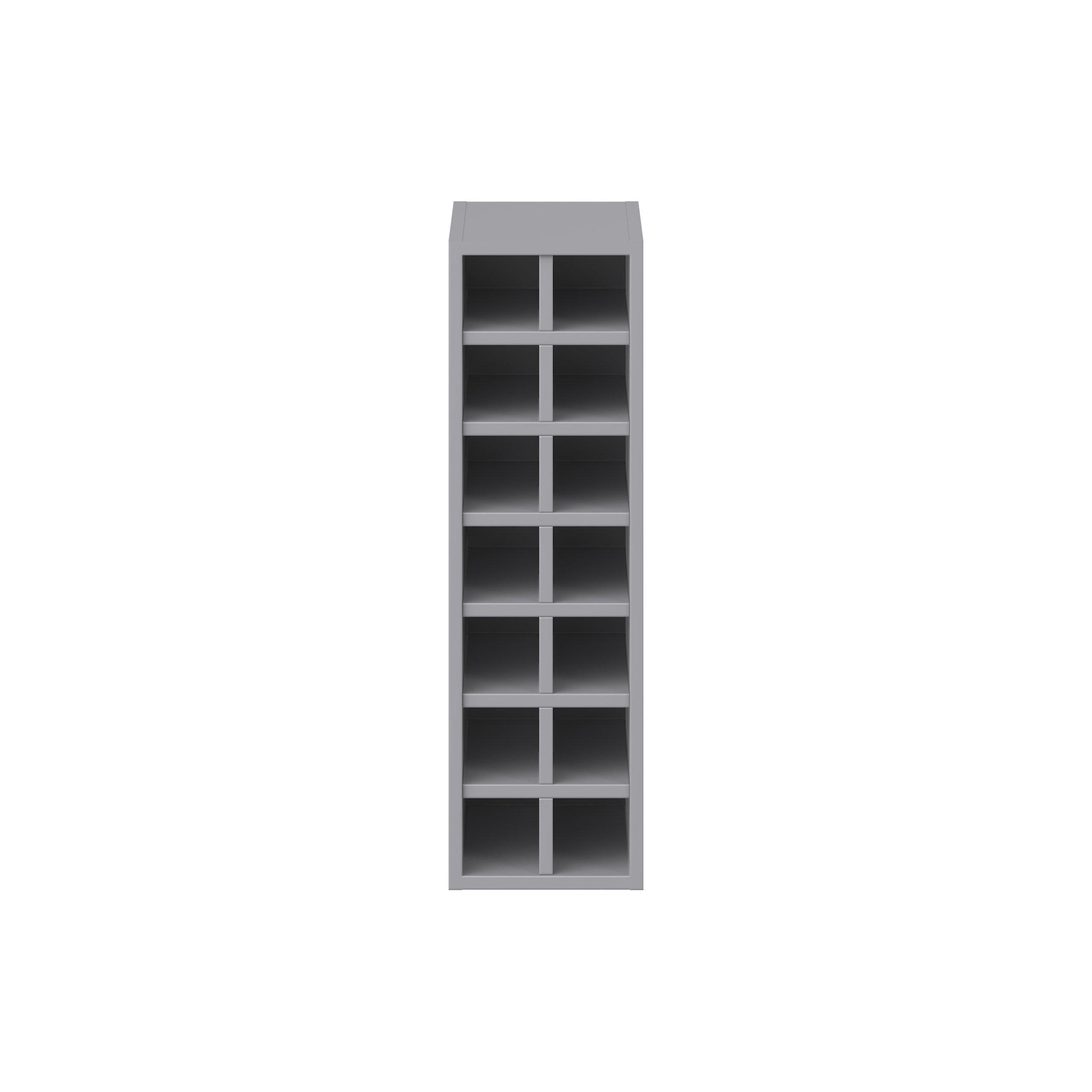 Candler 9 in. Painted Slate Gray Wine Wall Cabinet