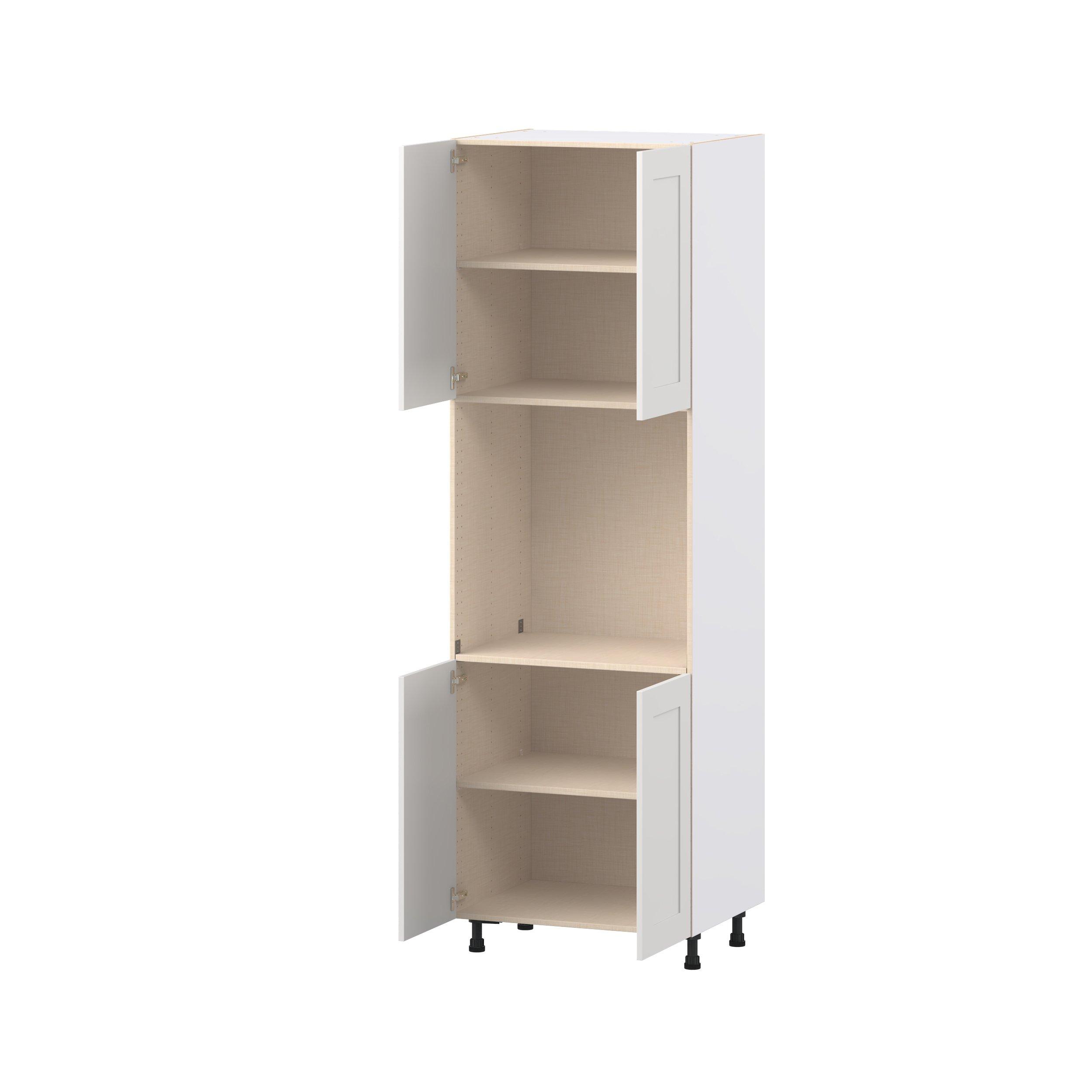 Candler 30 in. Painted Warm White Door Single Oven Pantry Cabinet
