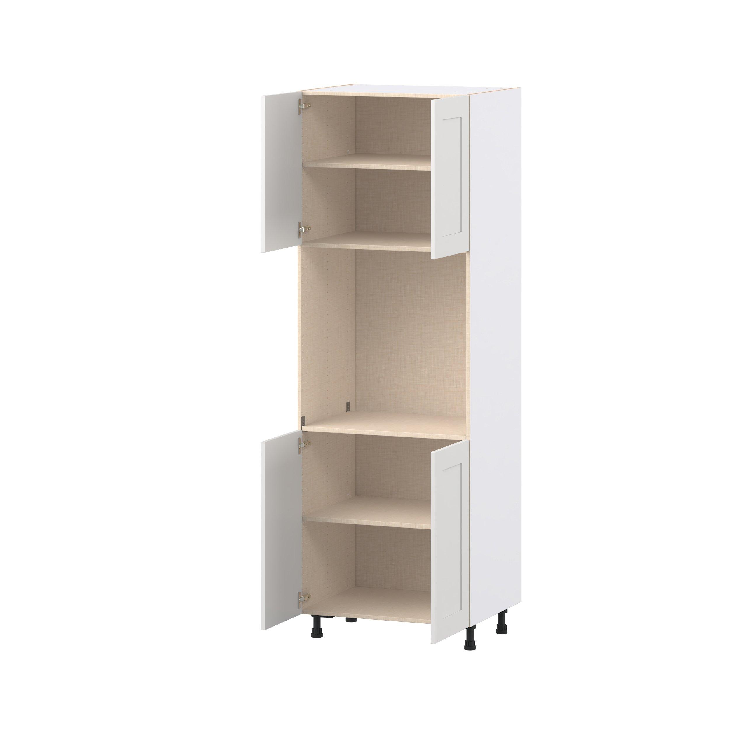 Candler 30 in. Painted Warm White Door Single Oven Pantry Cabinet