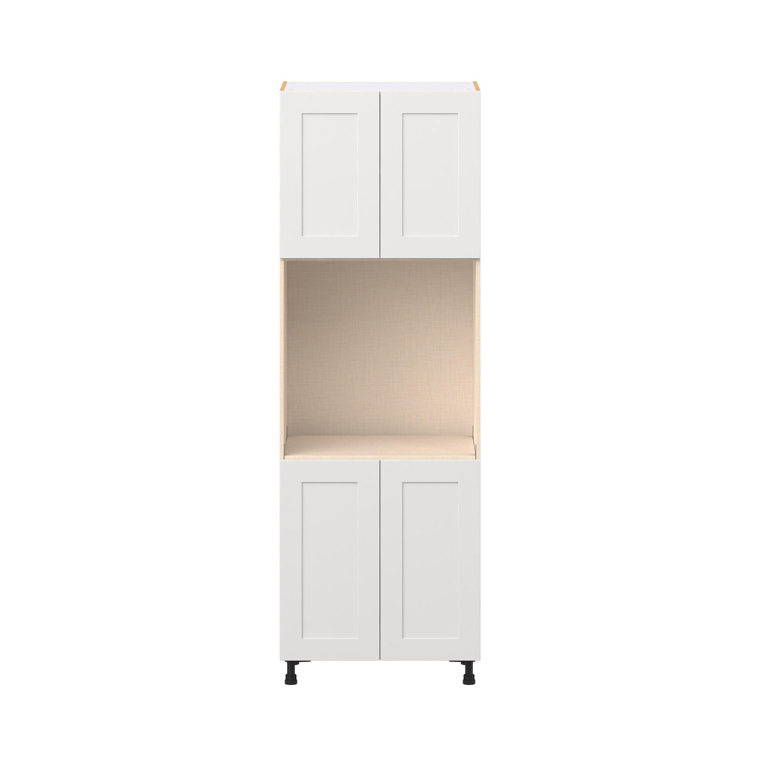 Candler 30 in. Painted Warm White Door Single Oven Pantry Cabinet