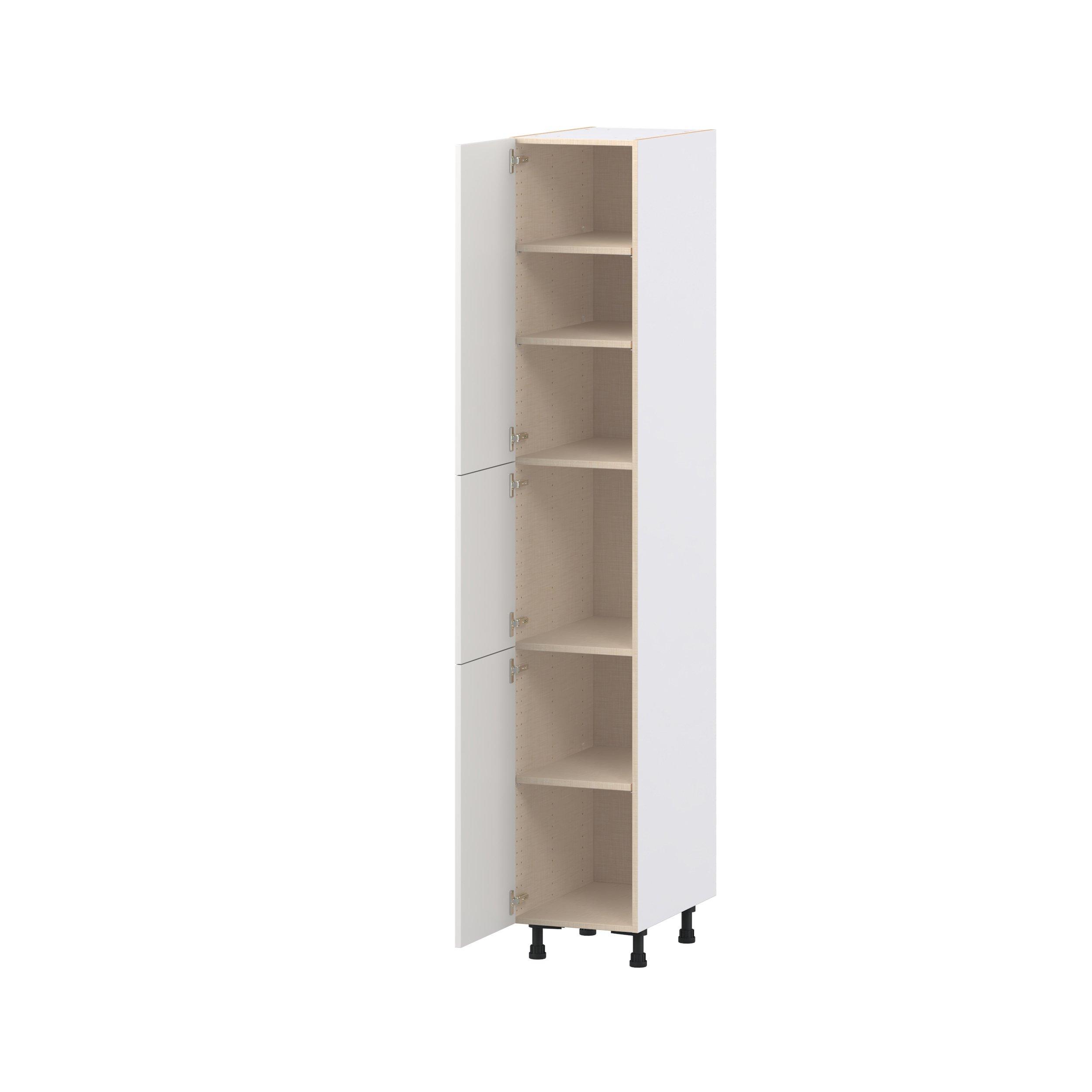 Candler 15 in. Painted Warm White Door Pantry Cabinet
