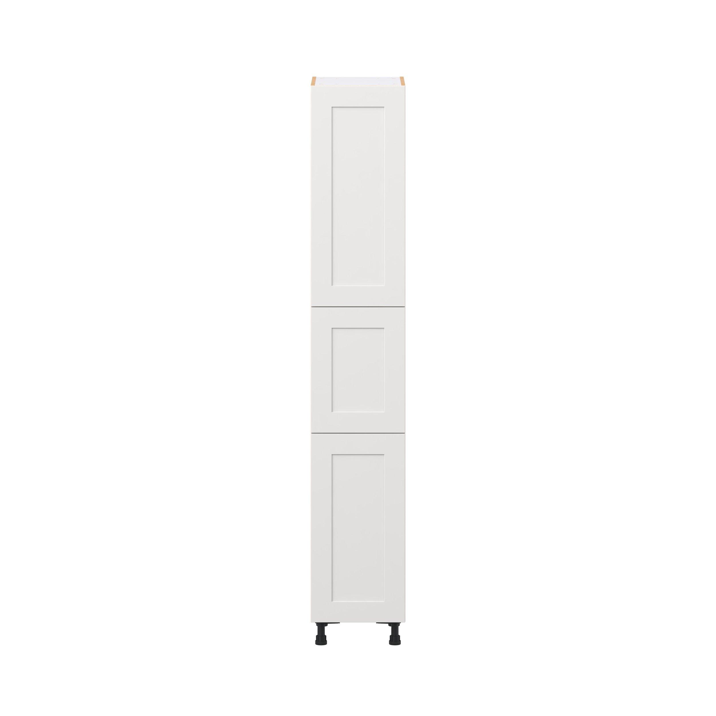 Candler 15 in. Painted Warm White Door Pantry Cabinet