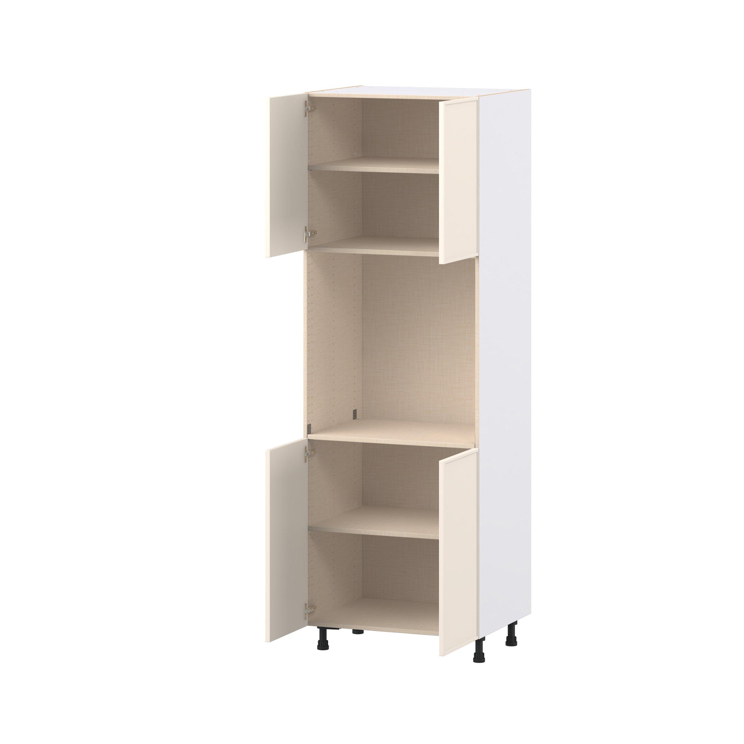 Linden 30 in. Painted Washed Linen Door Single Oven Pantry Cabinet