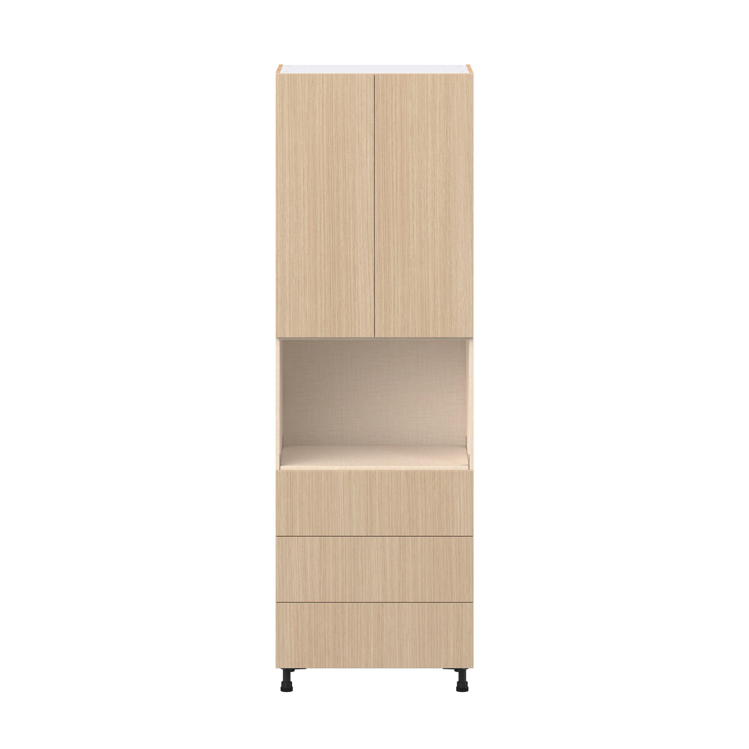 Glenwood 30 in. Mojavi Oak Door and Drawer Microwave Pantry Cabinet
