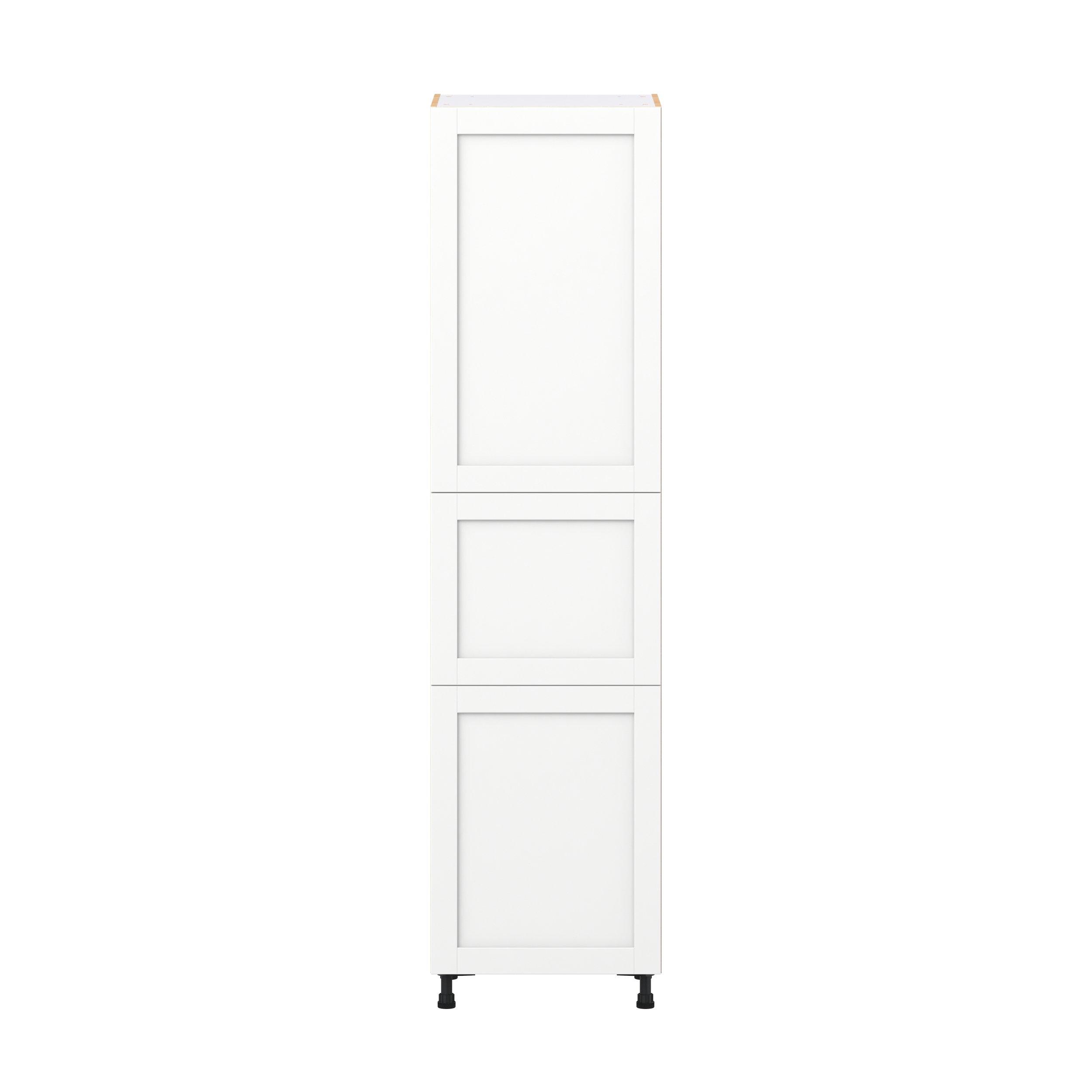 Summerhill 24 in. Bright White Pantry Cabinet with Inner Pull-Out Drawer