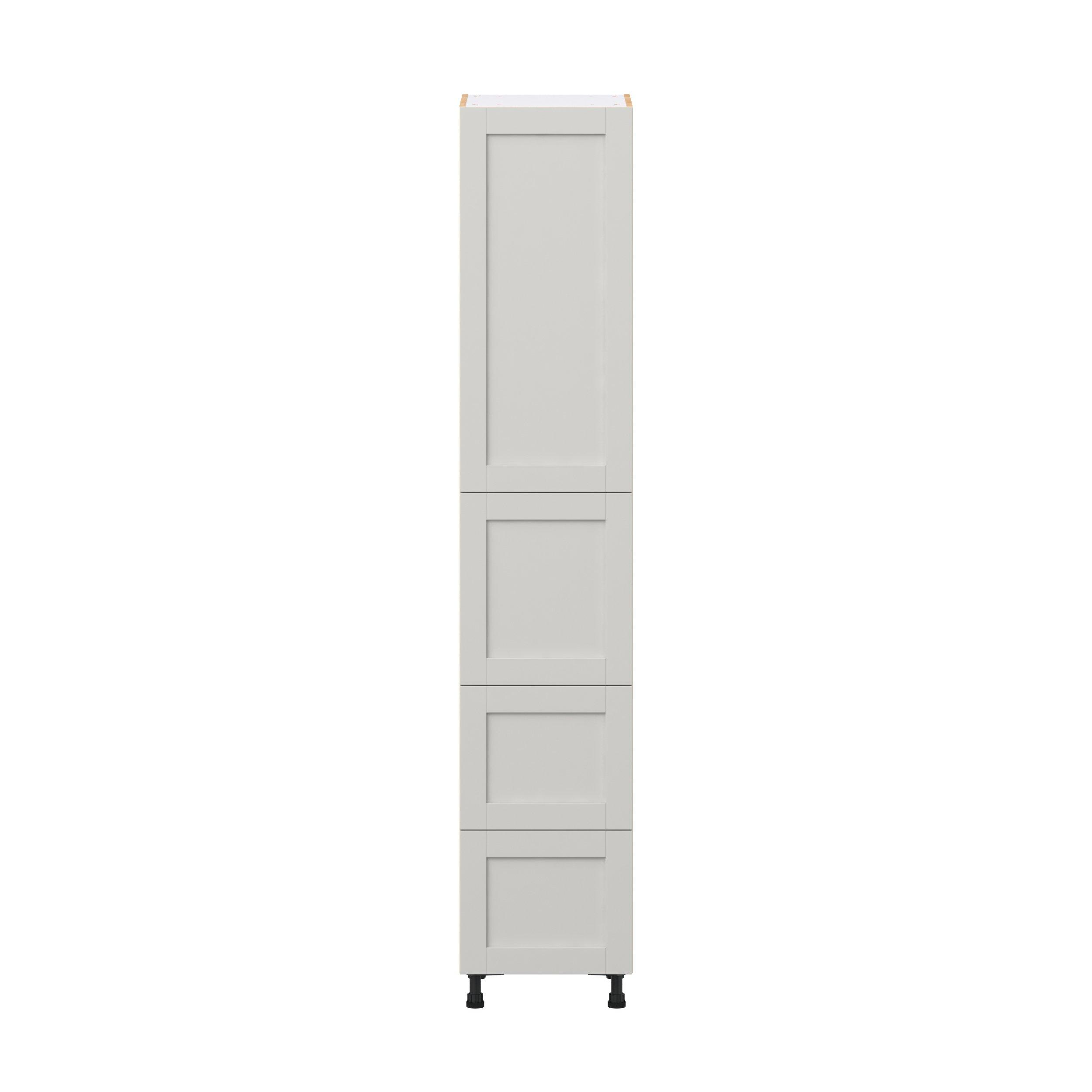 Summerhill 18 in. Light Gray Door and Drawer Pantry Cabinet with Inner Pull-Out