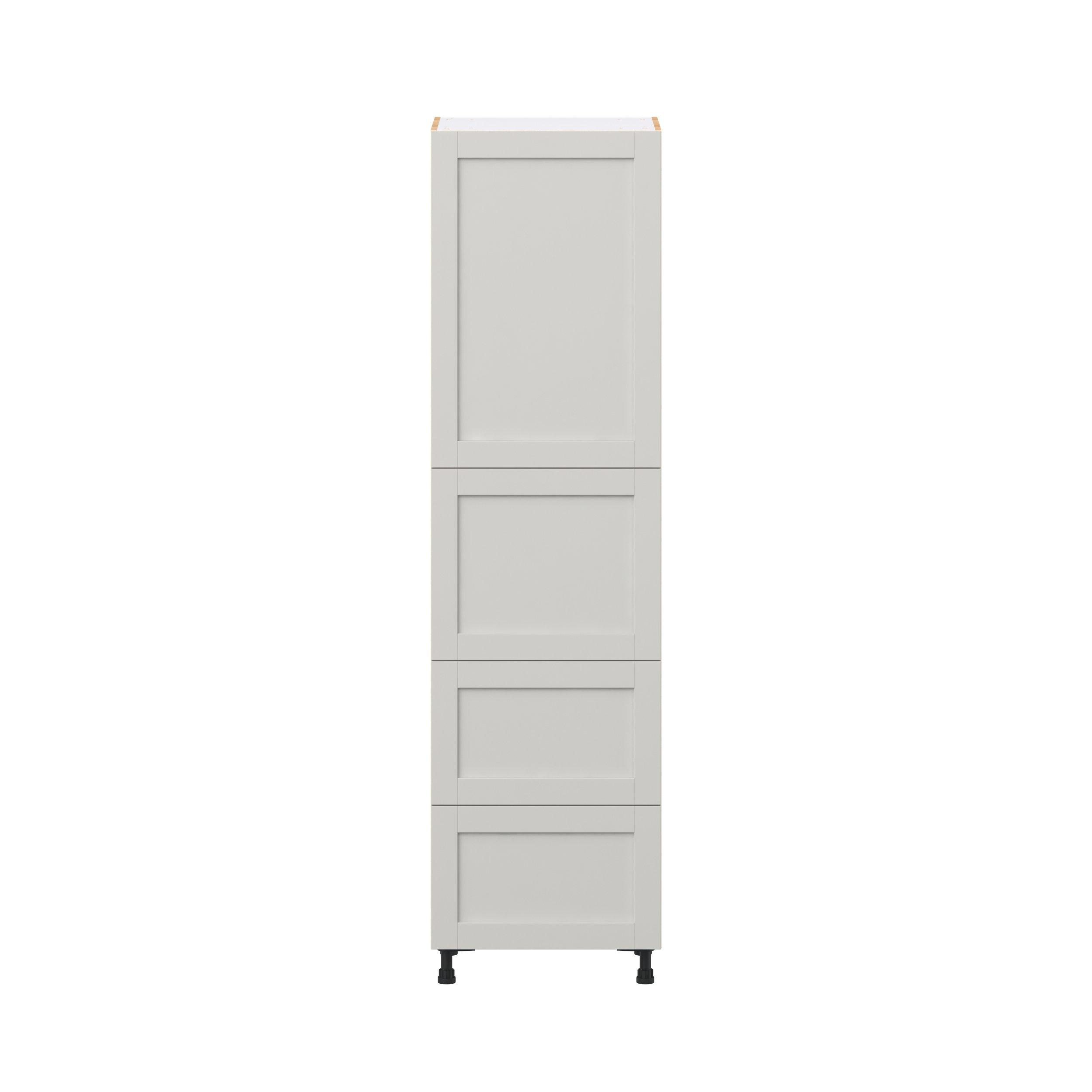 Summerhill 24 in. Light Gray Door and Drawer Pantry Cabinet with Inner Pull-Out