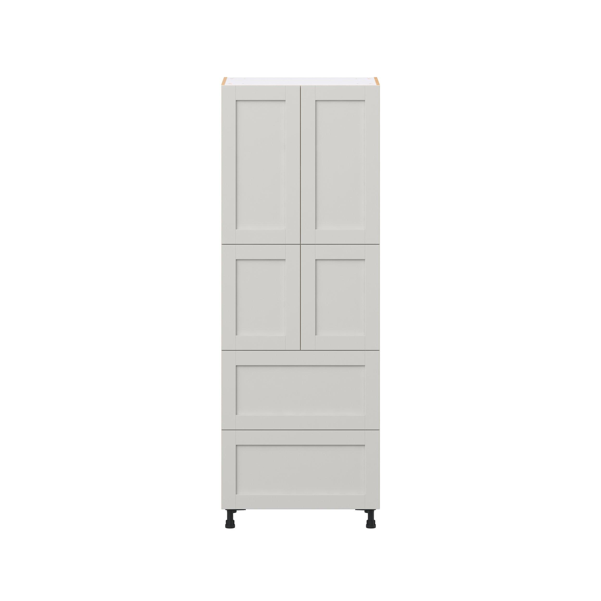 Summerhill 30 in. Light Gray Door and Drawer Pantry Cabinet with Inner Pull-Out