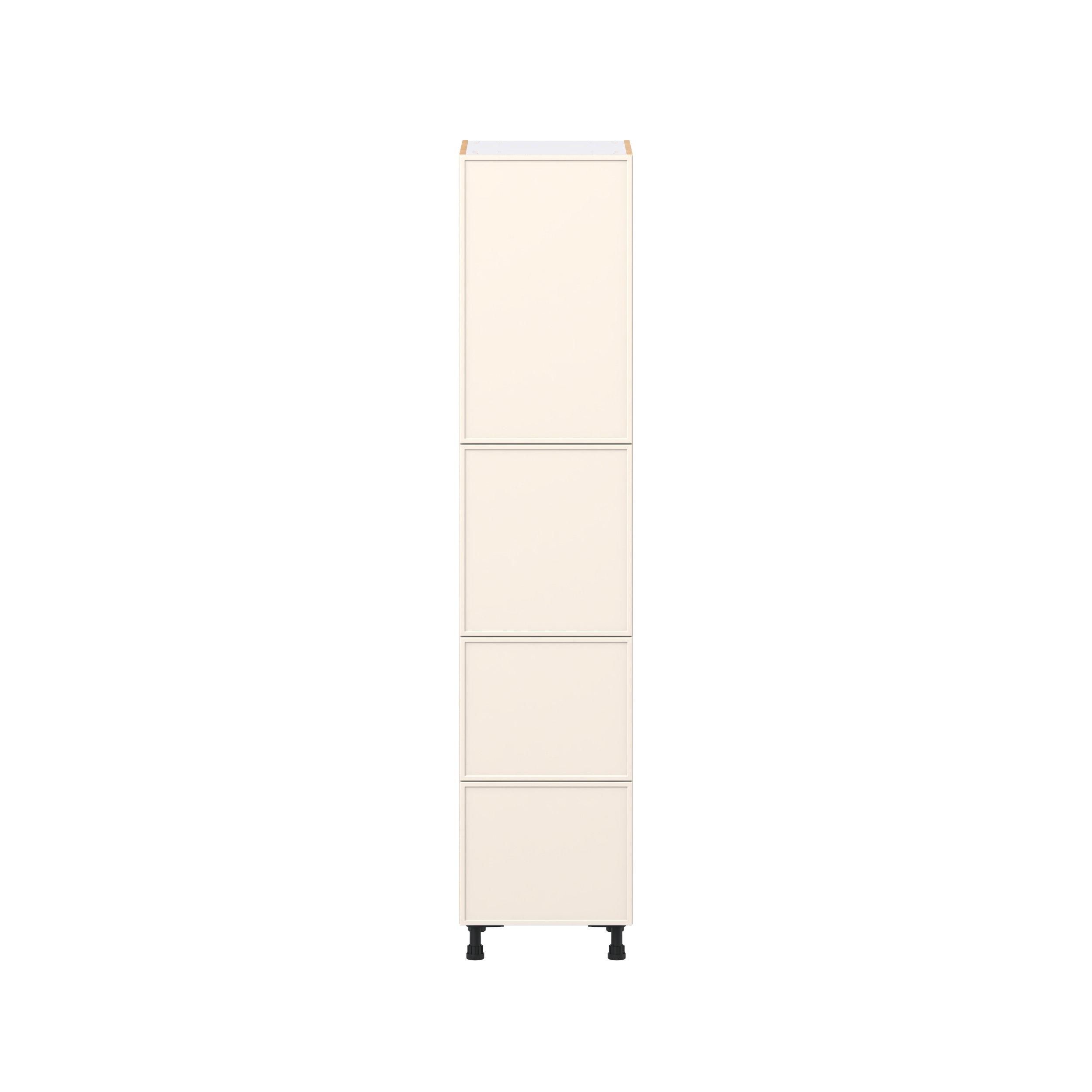 Linden 18 in. Painted Washed Linen Door and Drawer Pantry Cabinet with Inner Pull-Out