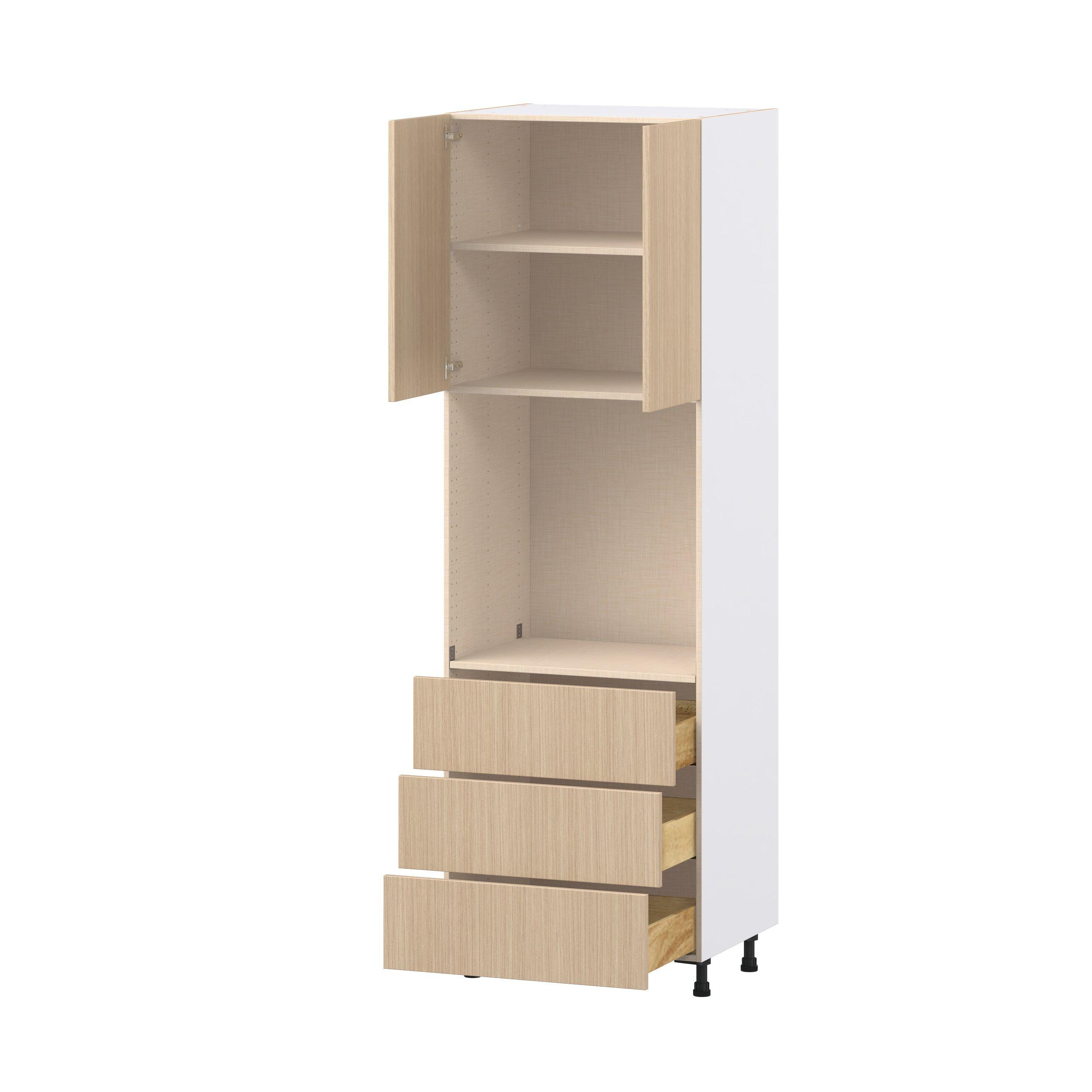Glenwood 30 in. Mojavi Oak Door and Drawer Single Oven Pantry Cabinet