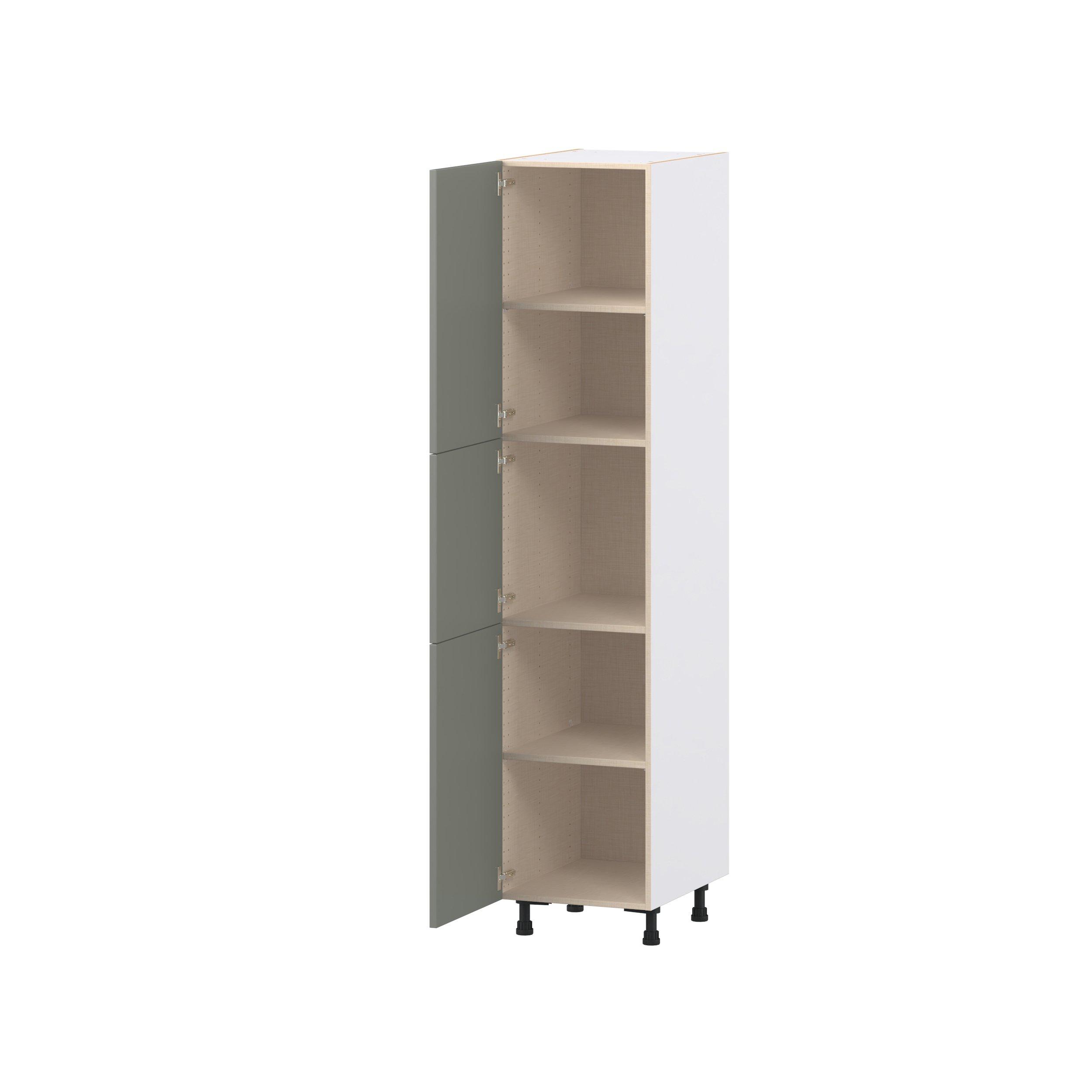 Linden 18 in. Painted Moss Green Door Pantry Cabinet