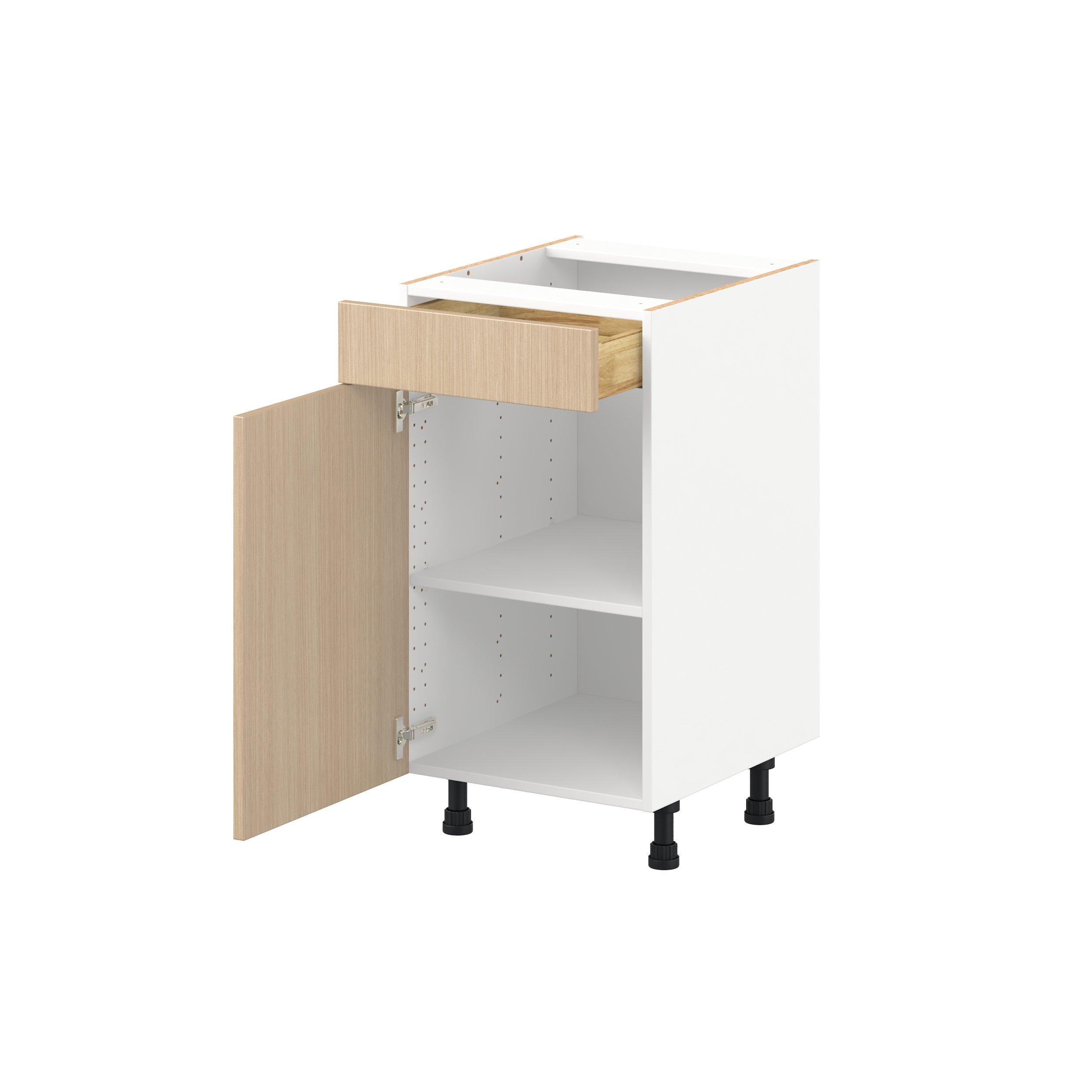 Glenwood 18 in. Mojavi Oak Vanity Door and Drawer Base Cabinet - ADA