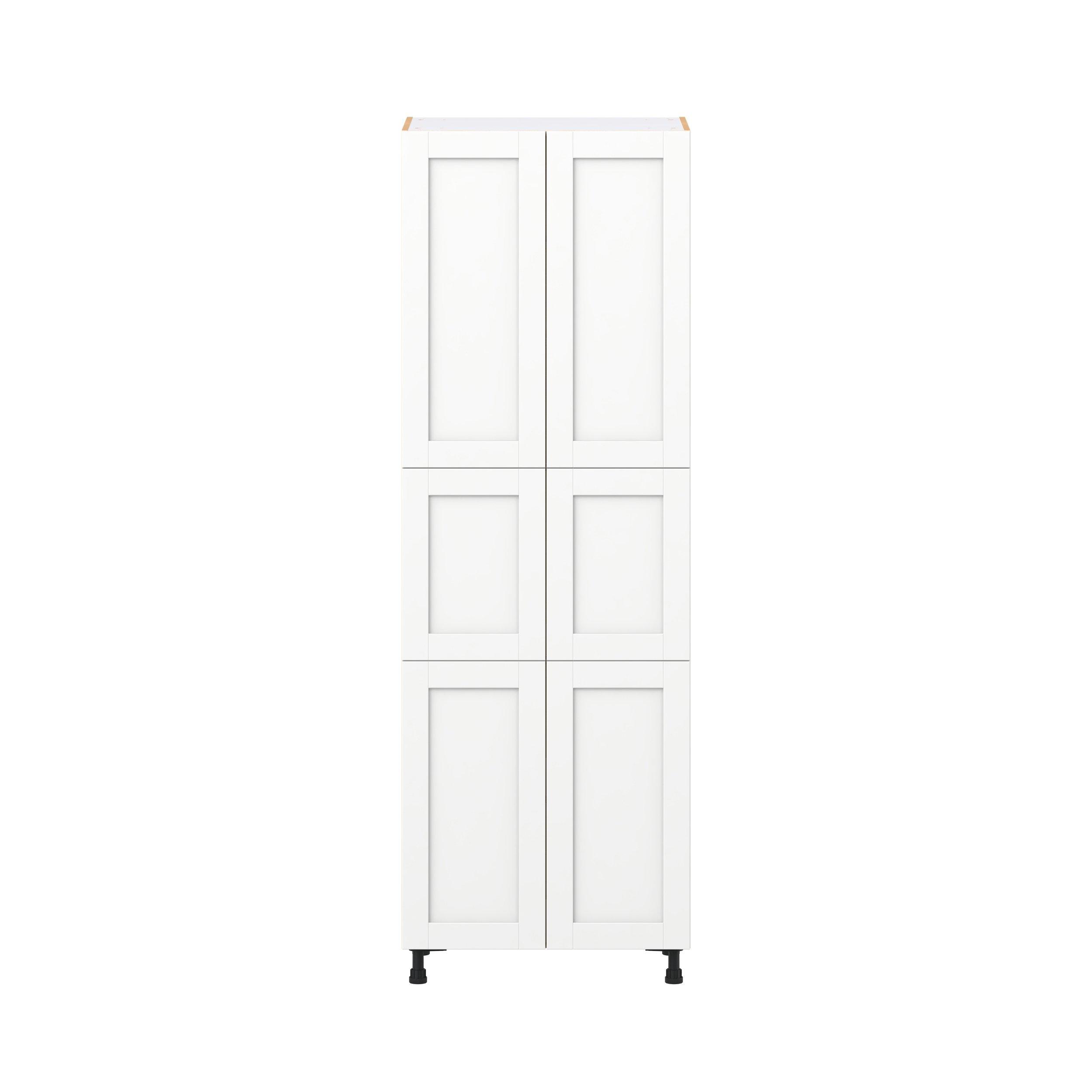 Summerhill 30 in. Bright White Door Pantry Cabinet