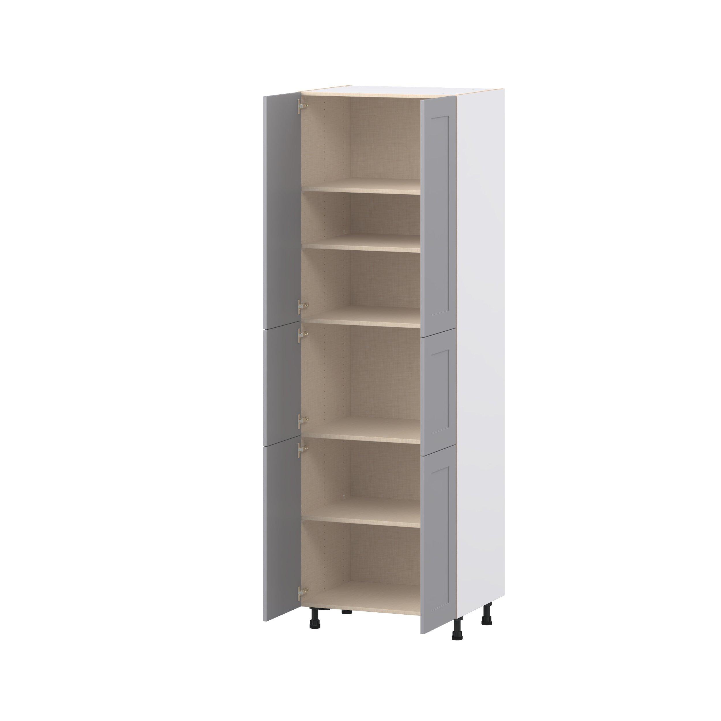 Candler 30 in. Painted Slate Gray Door Pantry Cabinet