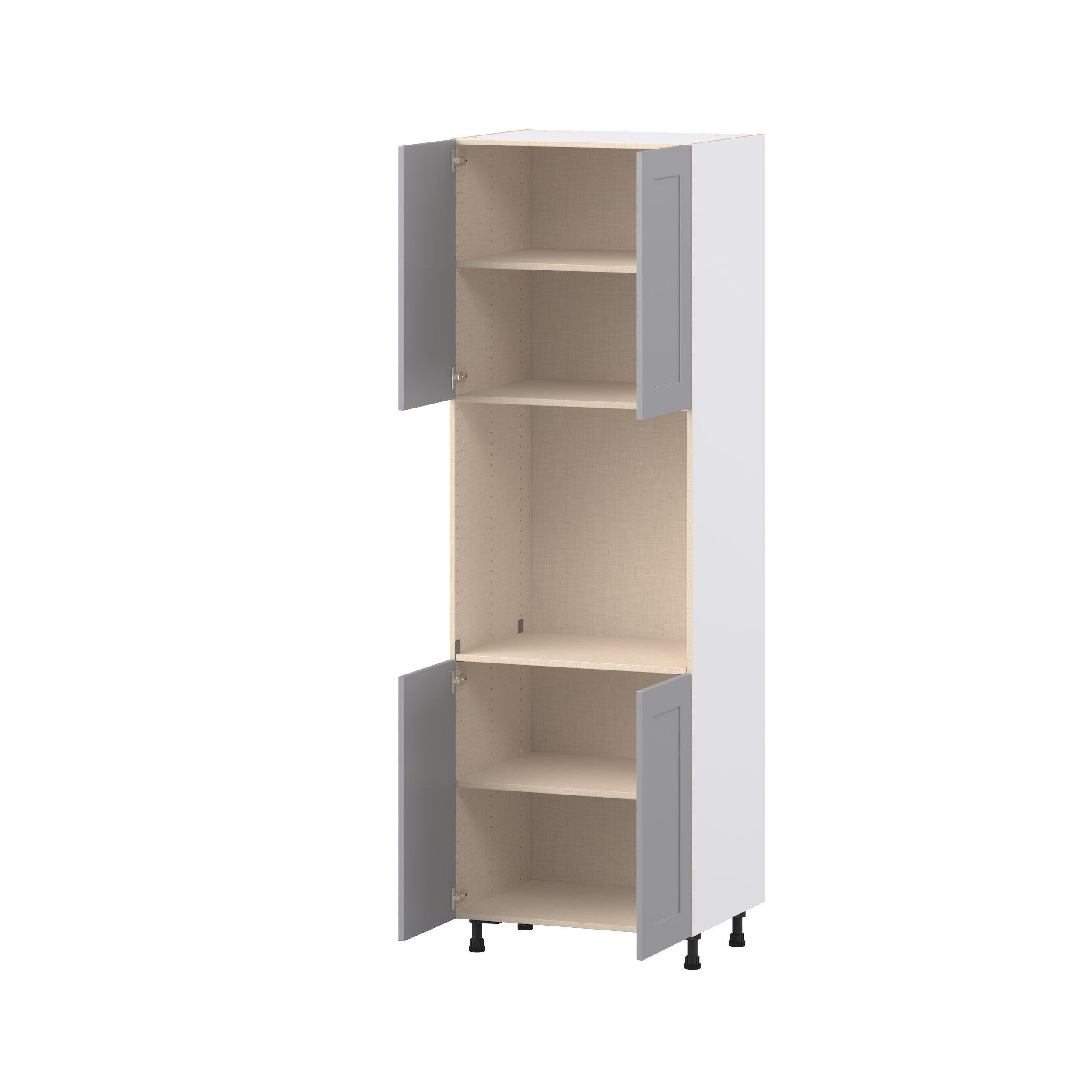 Candler 30 in. Painted Slate Gray Door Single Oven Pantry Cabinet
