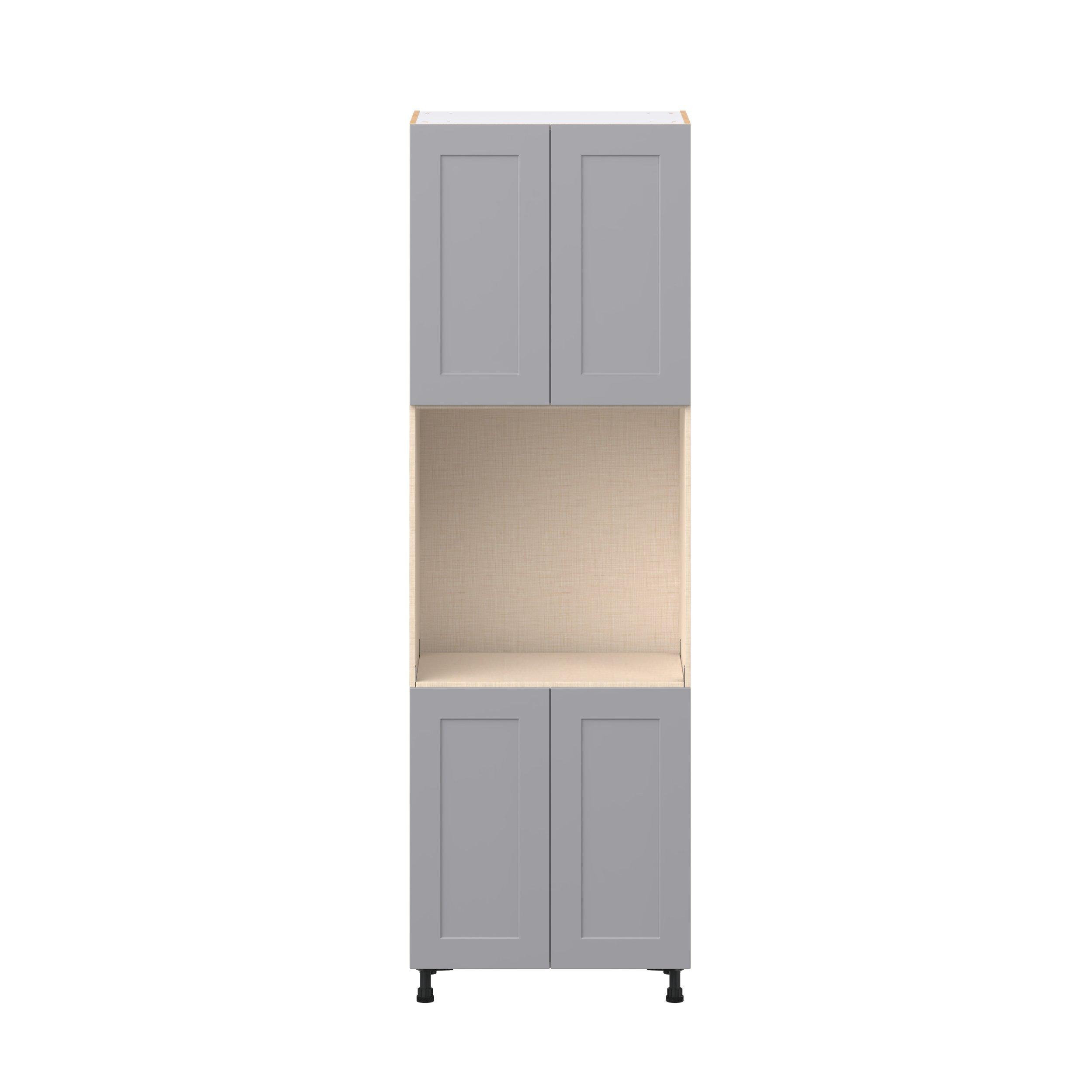 Candler 30 in. Painted Slate Gray Door Single Oven Pantry Cabinet