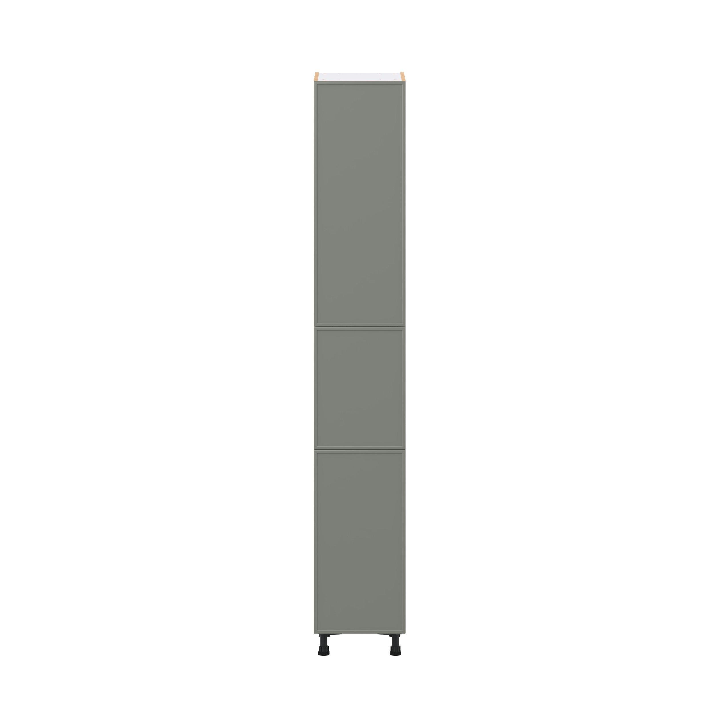Linden 15 in. Painted Moss Green Door Pantry Cabinet