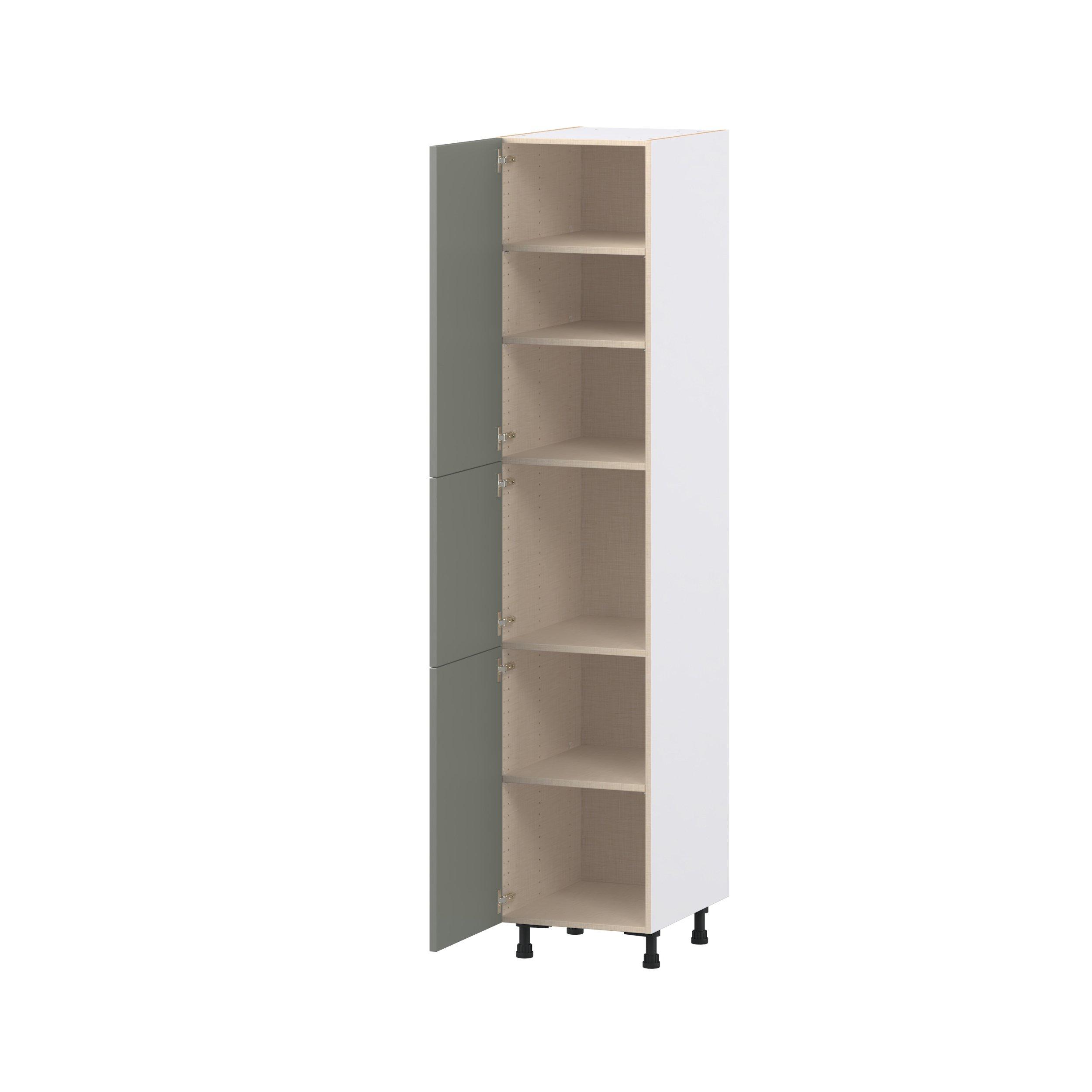 Linden 18 in. Painted Moss Green Door Pantry Cabinet