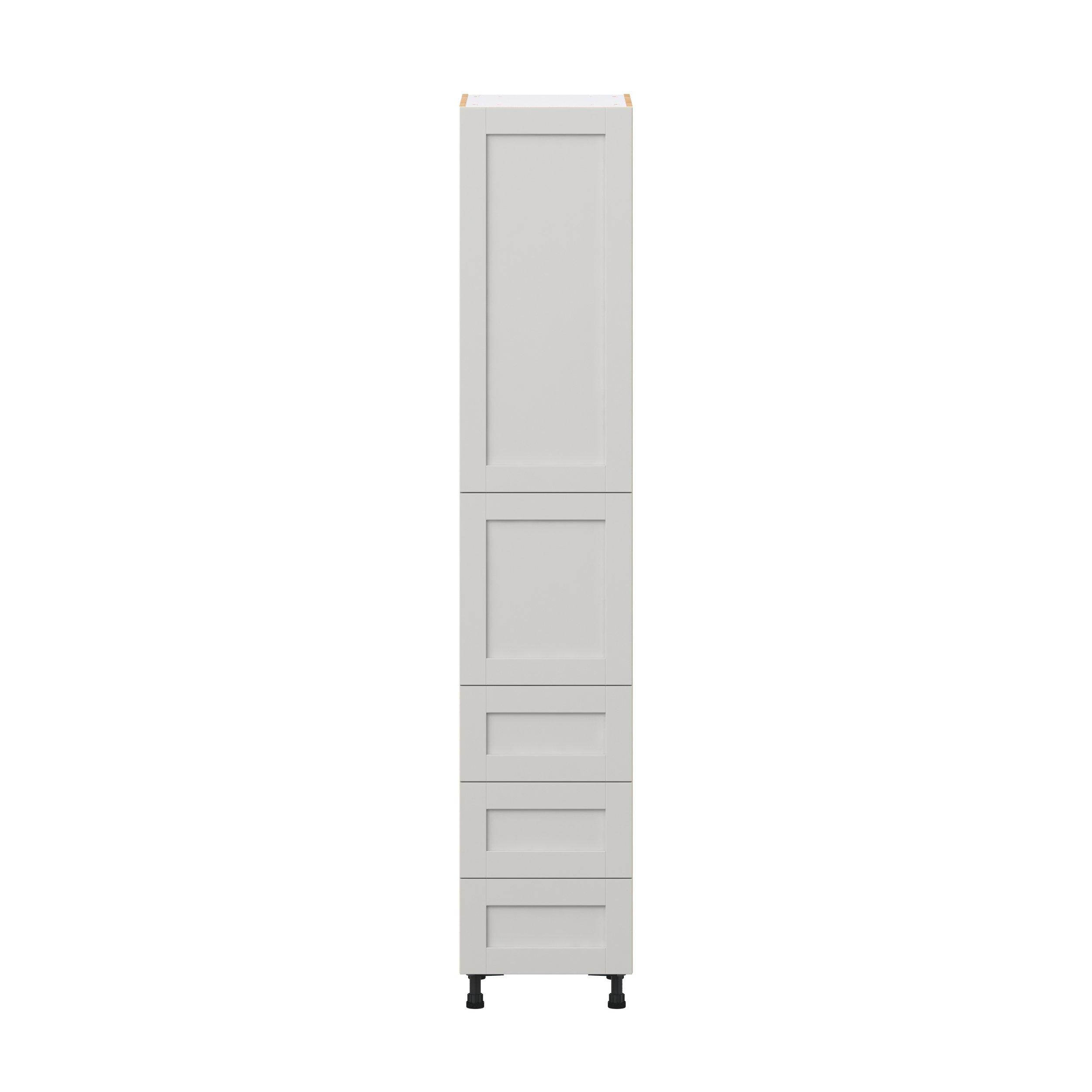 Summerhill 18 in. Light Gray Door and Drawer Pantry Cabinet with Inner Pull-Out