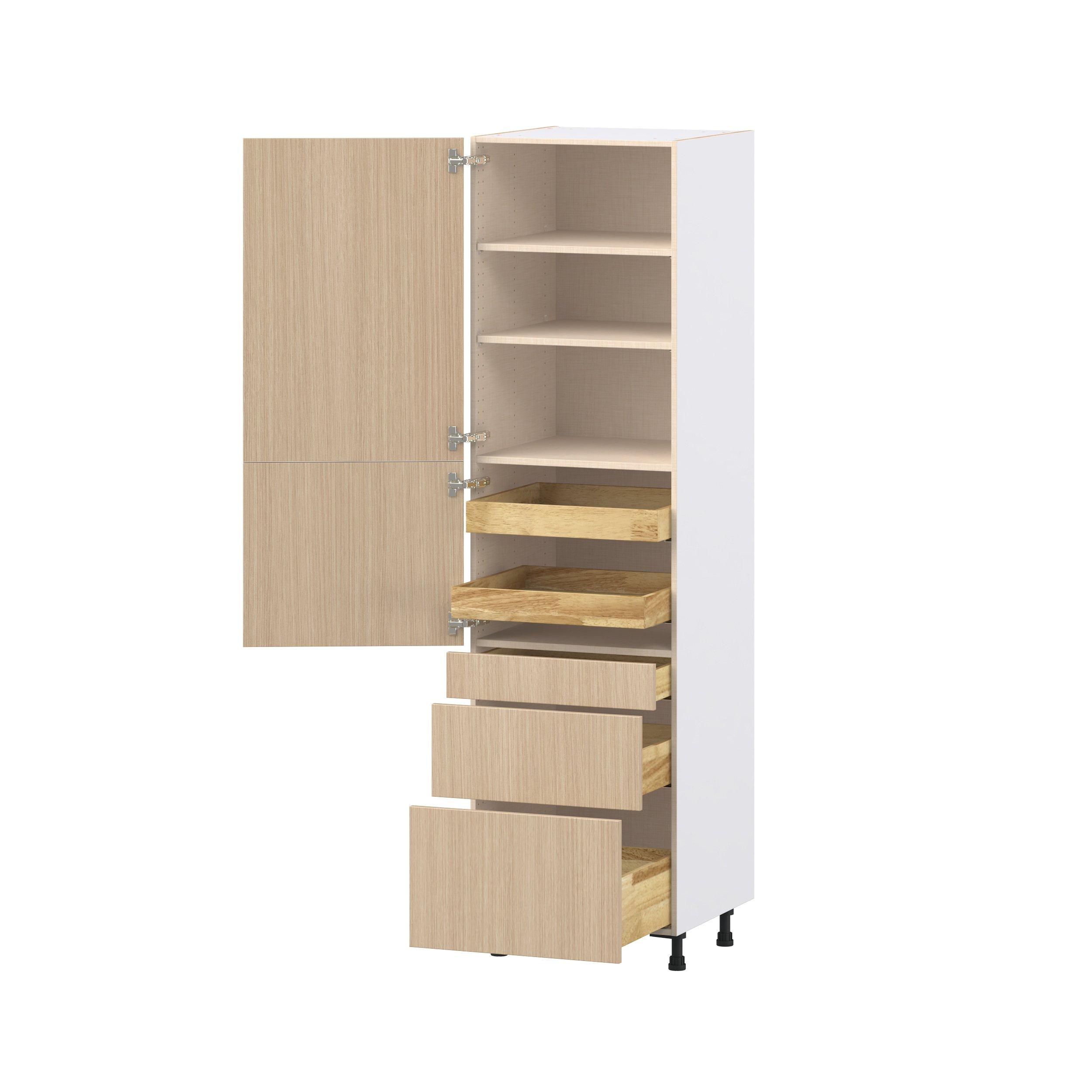 Glenwood 24 in. Mojavi Oak Door and Drawer Pantry Cabinet with Inner Pull-Out