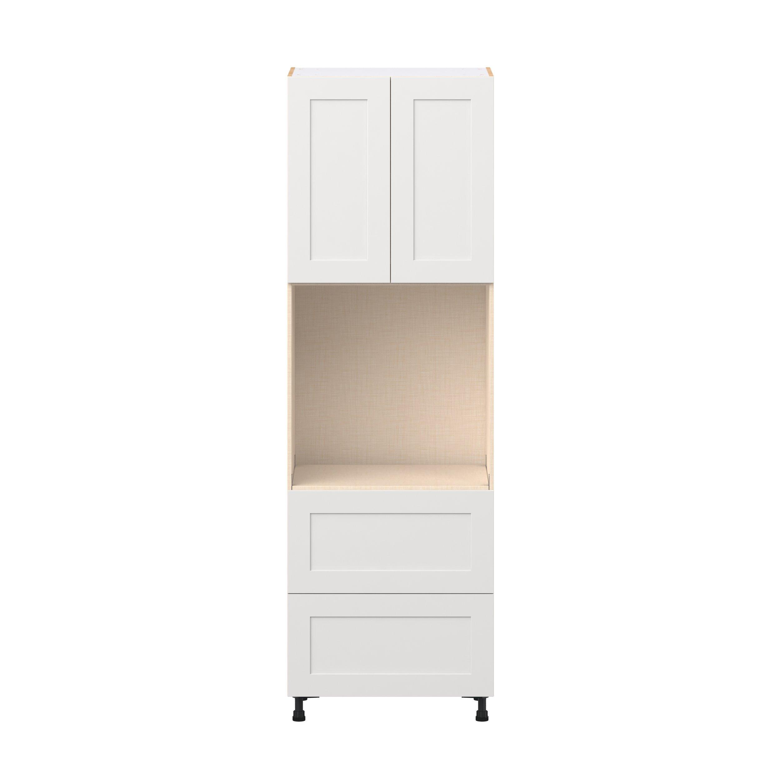 Candler 30 in. Painted Warm White Door and Drawer Single Oven Pantry Cabinet