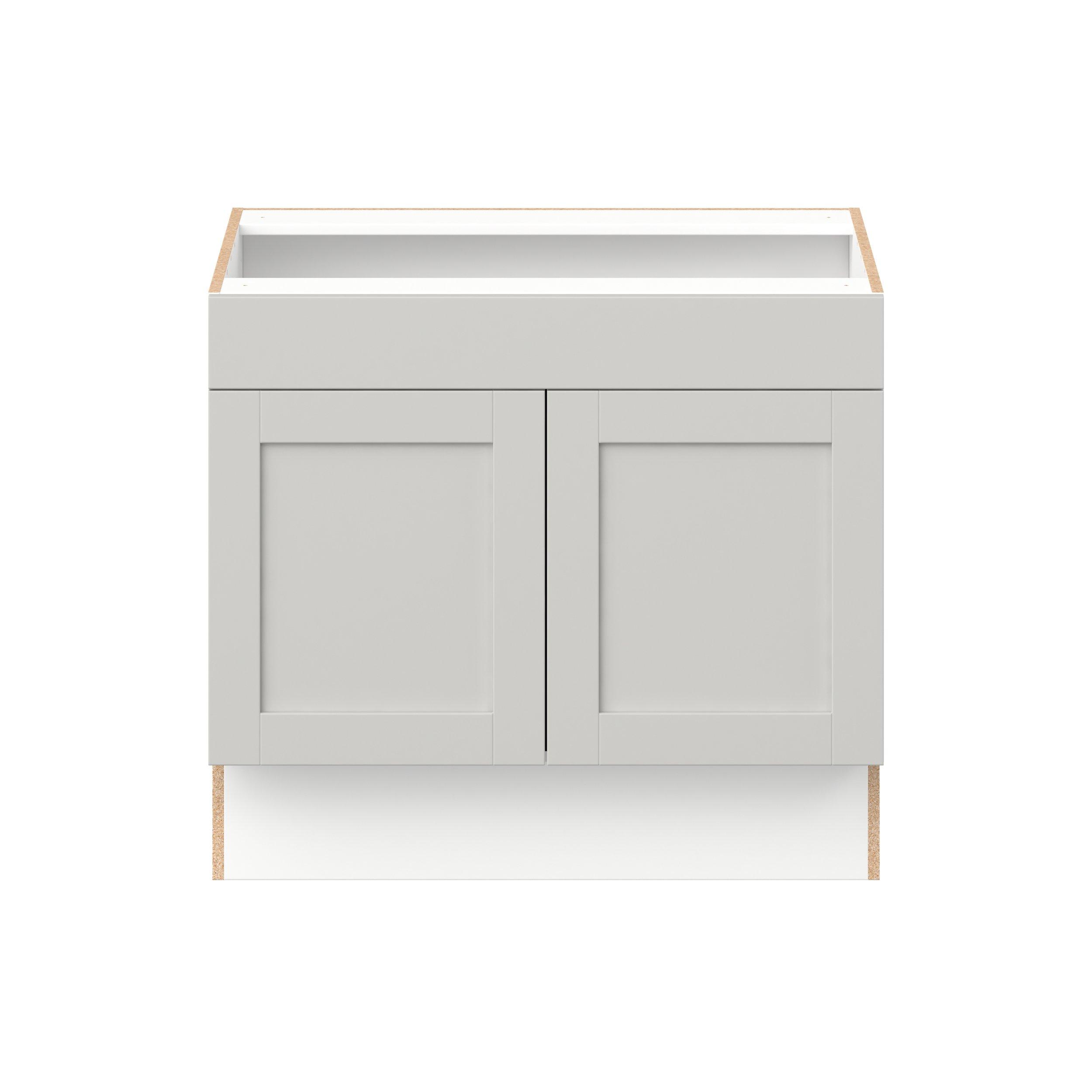 Summerhill 36 in. Light Gray Sink Base Cabinet with False Front