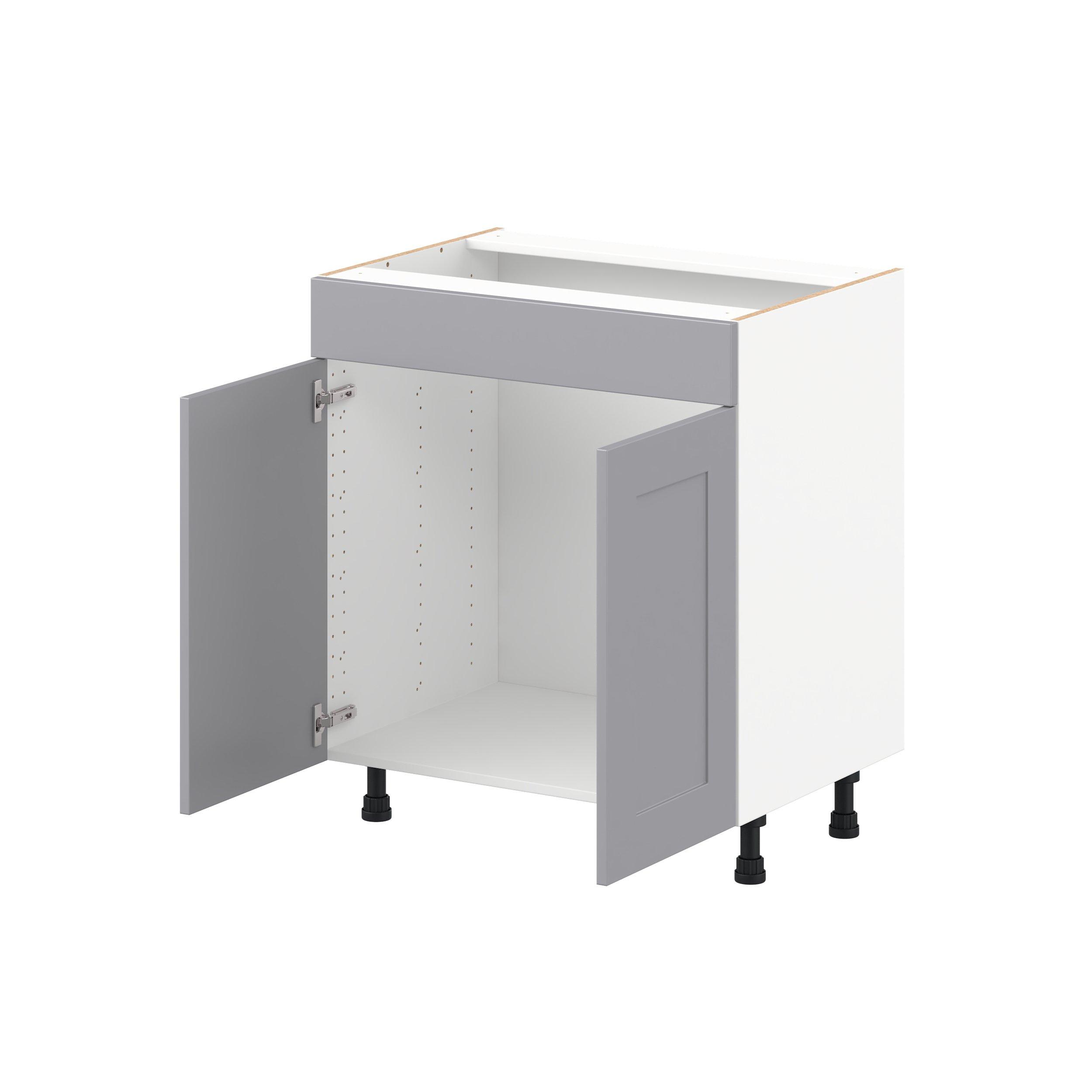 Candler 30 in. Painted Slate Gray Vanity Sink Base Cabinet with False Front  - ADA