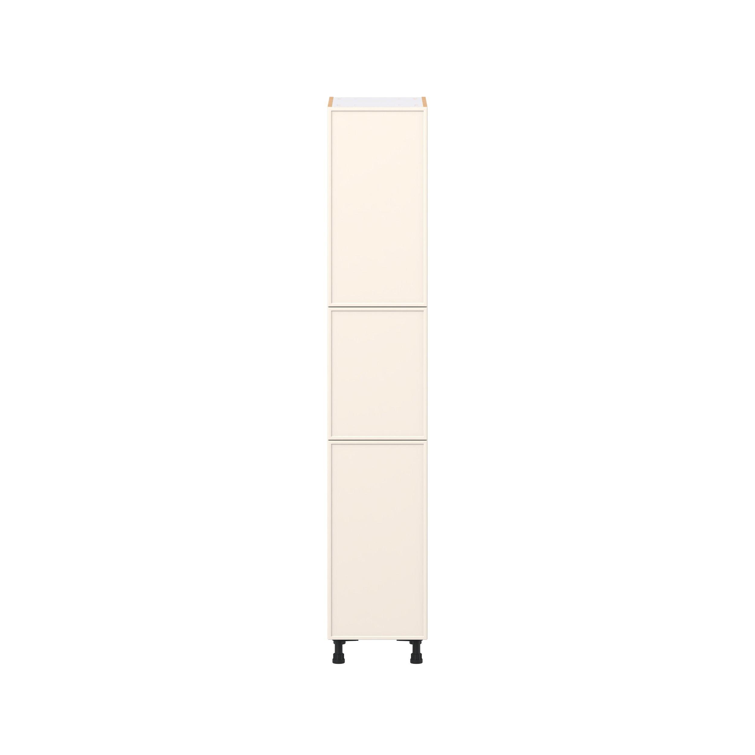 Linden 15 in. Painted Washed Linen Door Pantry Cabinet